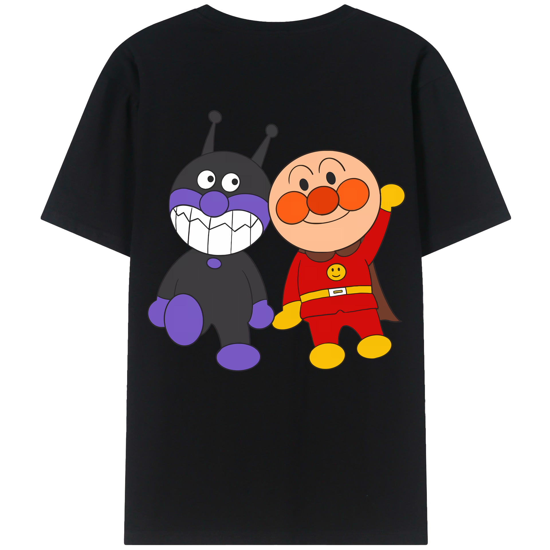（画像用） アンパンマン Anpanman 綿100％ メンズ半袖Tシャツ（バックプリント） 通気性