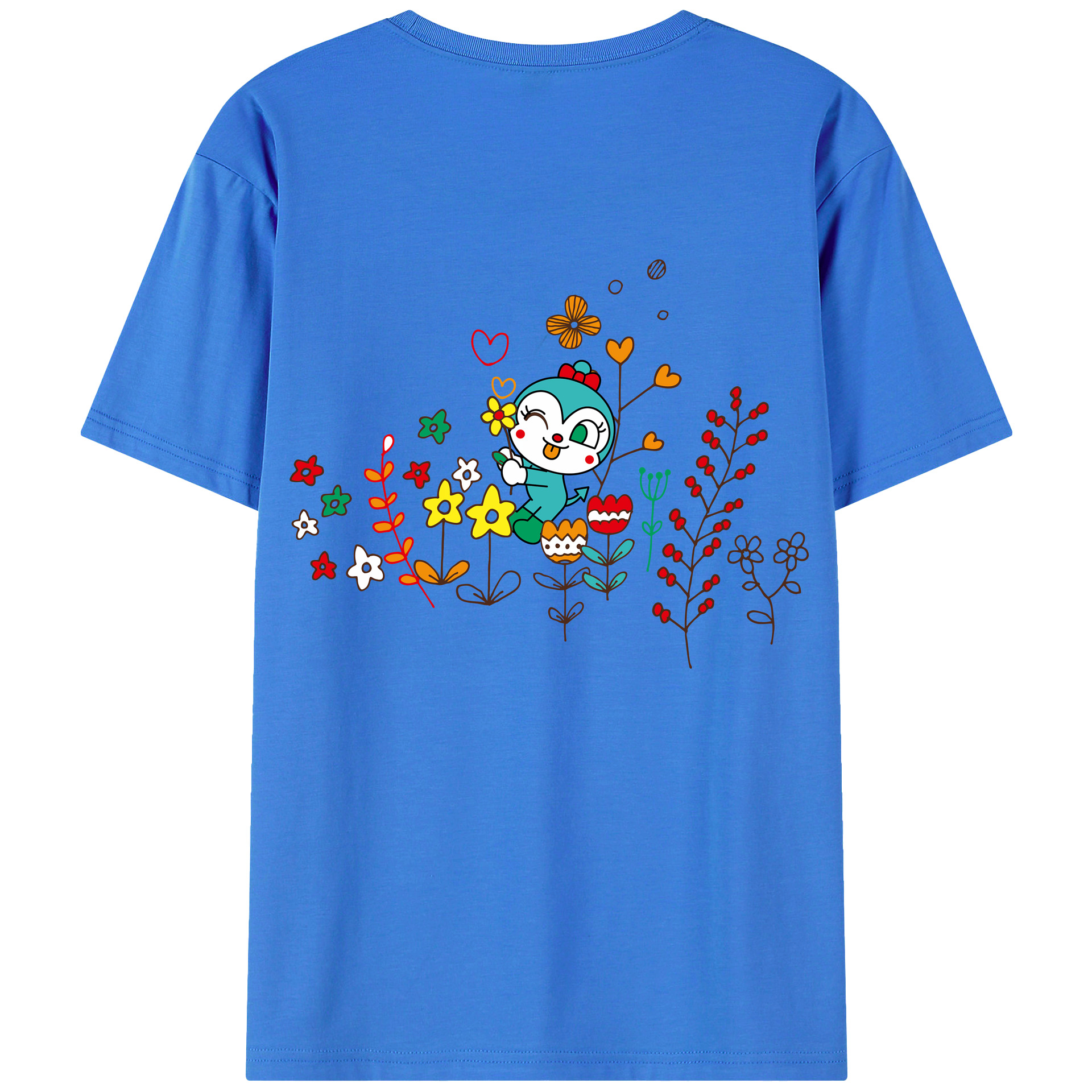 （画像用） アンパンマン Anpanman 綿100％ メンズ半袖Tシャツ（バックプリント） 通気性