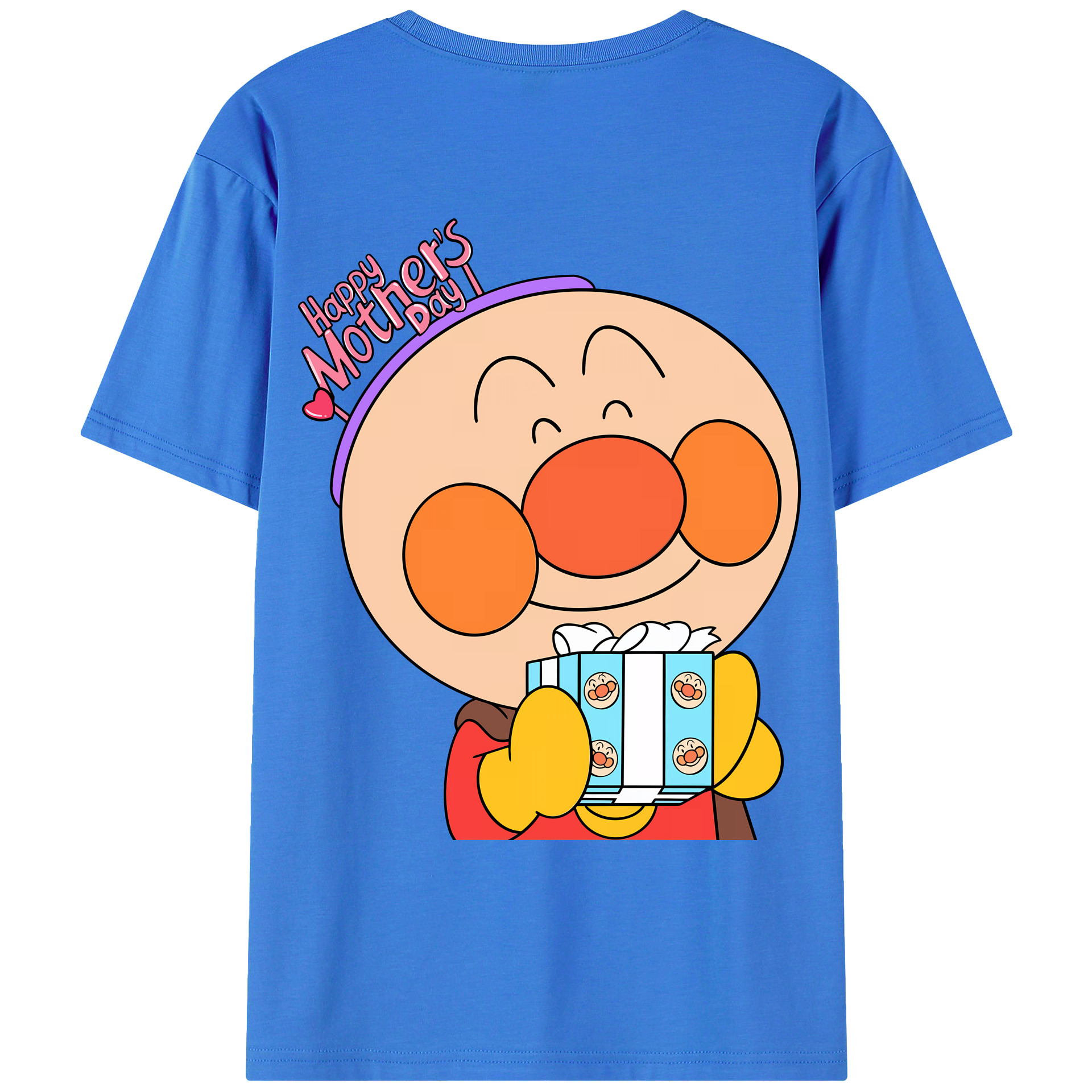 （画像用） アンパンマン Anpanman 綿100％ メンズ半袖Tシャツ（バックプリント） 通気性