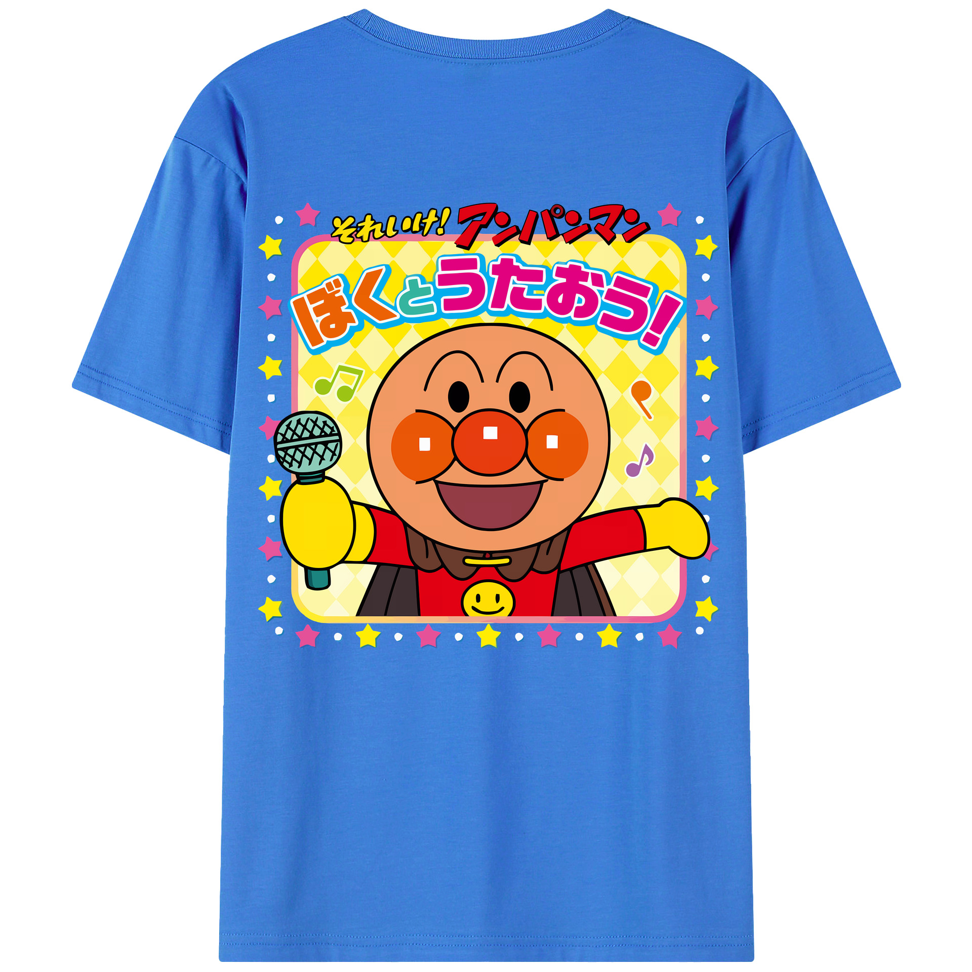 （画像用） アンパンマン Anpanman 綿100％ メンズ半袖Tシャツ（バックプリント） 通気性