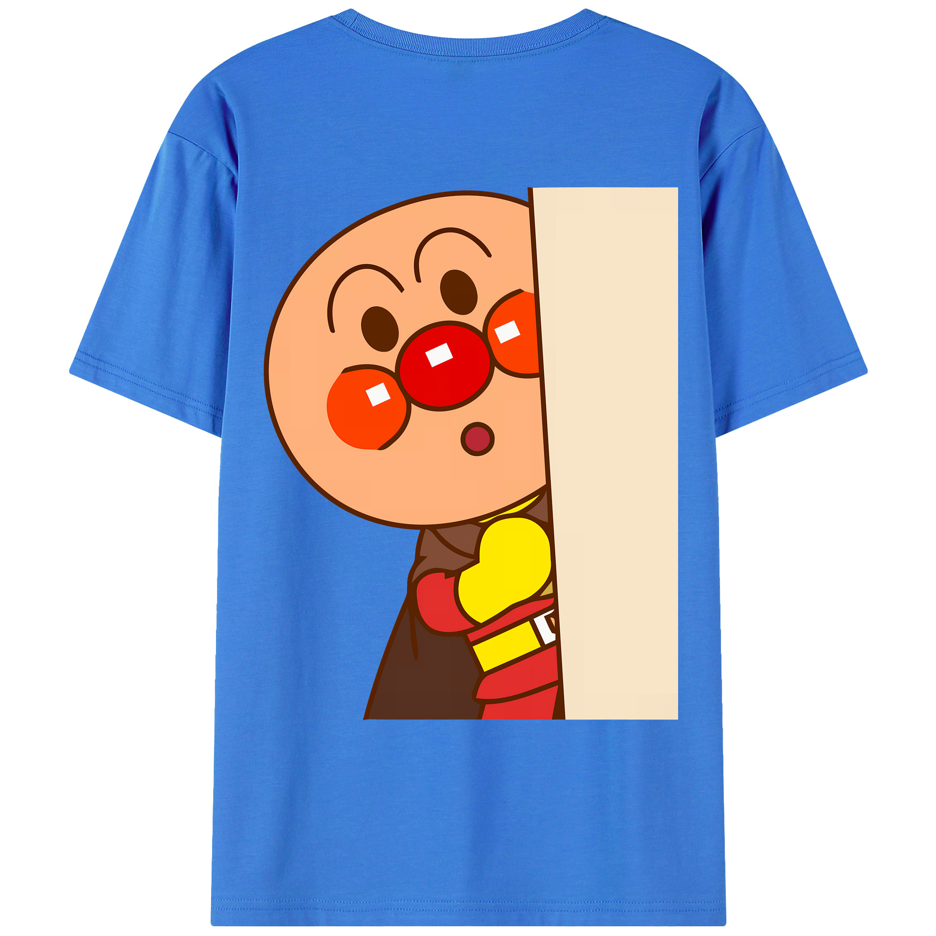 （画像用） アンパンマン Anpanman 綿100％ メンズ半袖Tシャツ（バックプリント） 通気性
