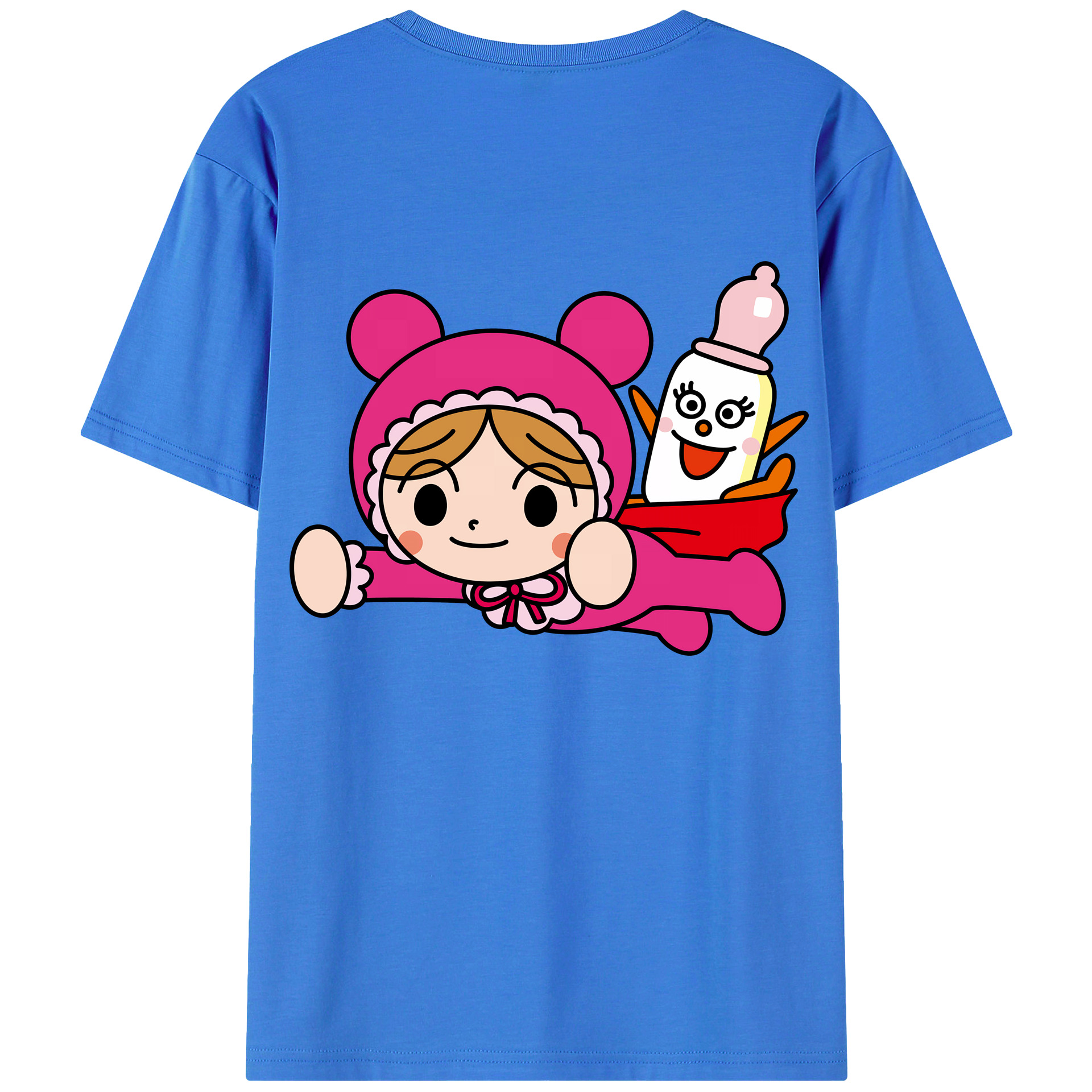 （画像用） アンパンマン Anpanman 綿100％ メンズ半袖Tシャツ（バックプリント） 通気性