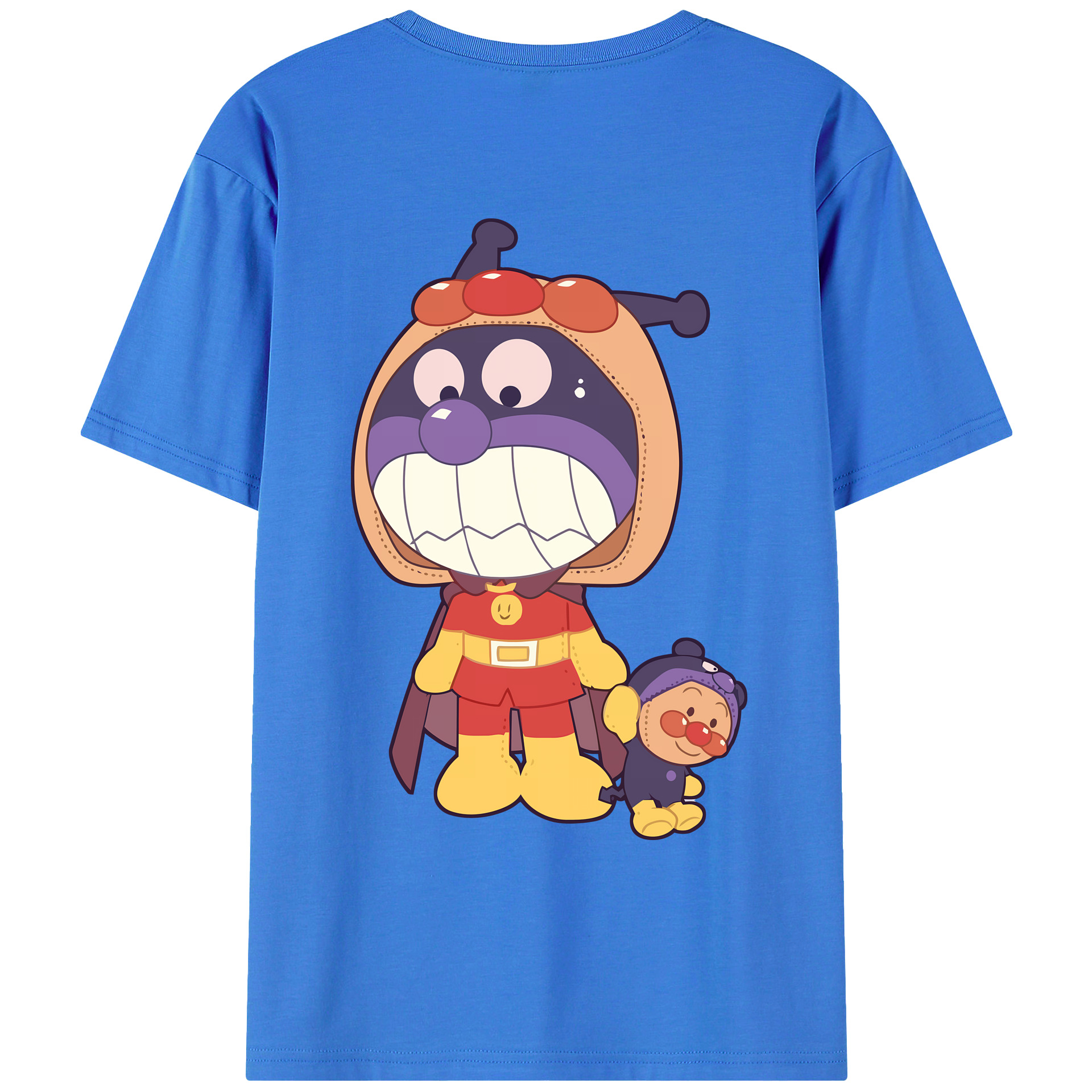 （画像用） アンパンマン Anpanman 綿100％ メンズ半袖Tシャツ（バックプリント） 通気性