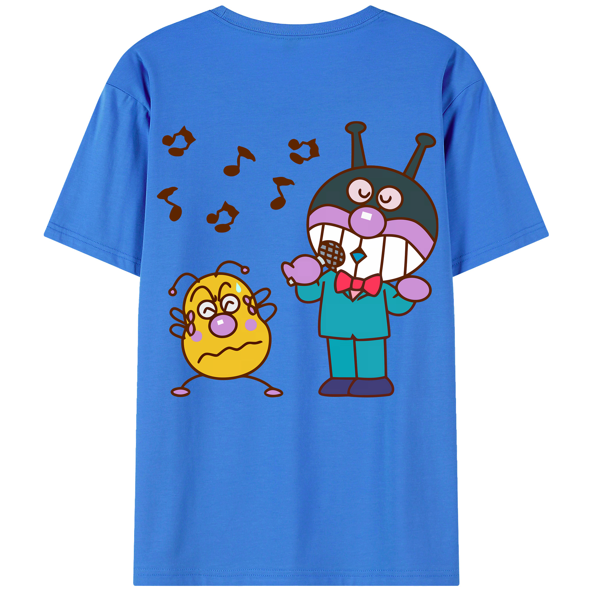 （画像用） アンパンマン Anpanman 綿100％ メンズ半袖Tシャツ（バックプリント） 通気性