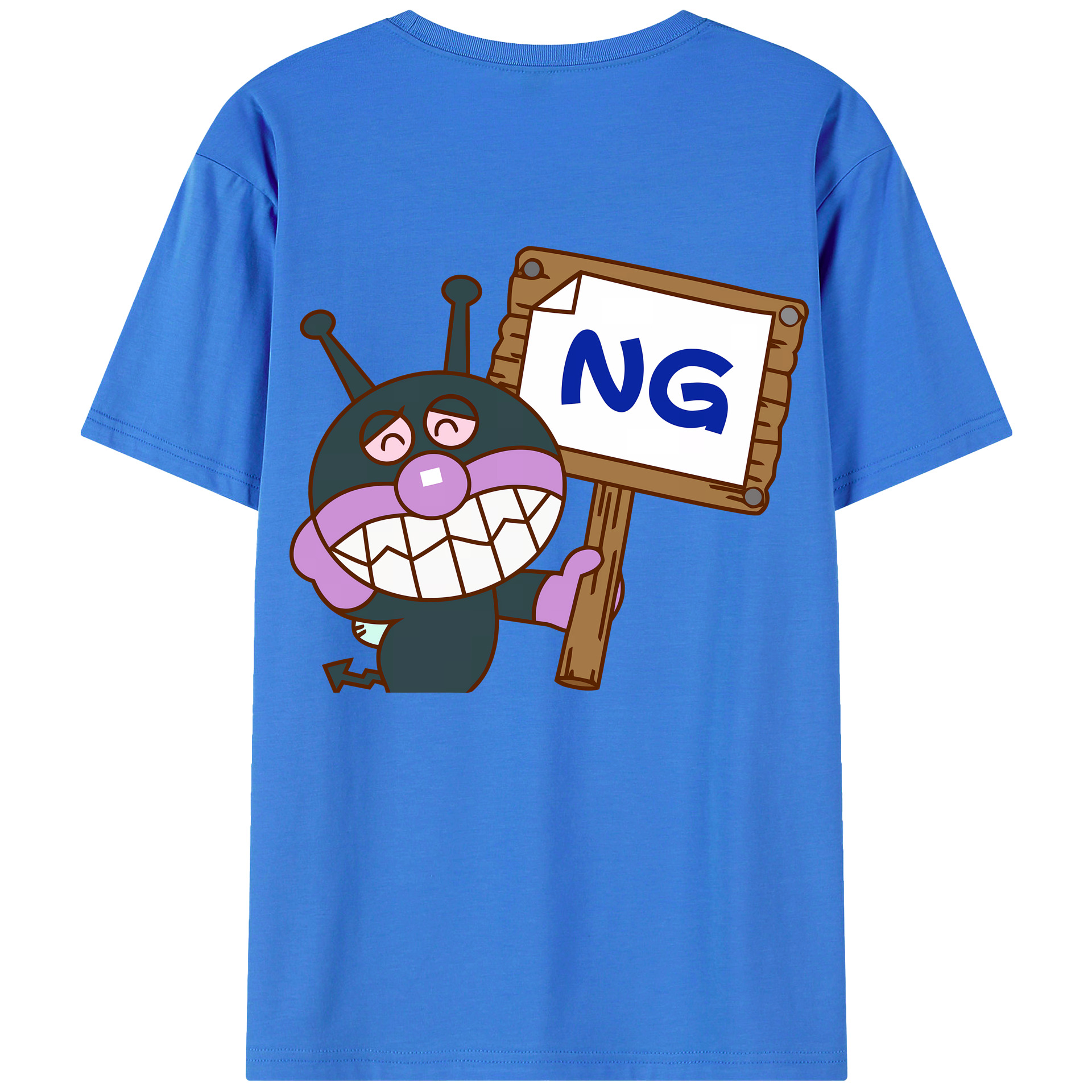 （画像用） アンパンマン Anpanman 綿100％ メンズ半袖Tシャツ（バックプリント） 通気性