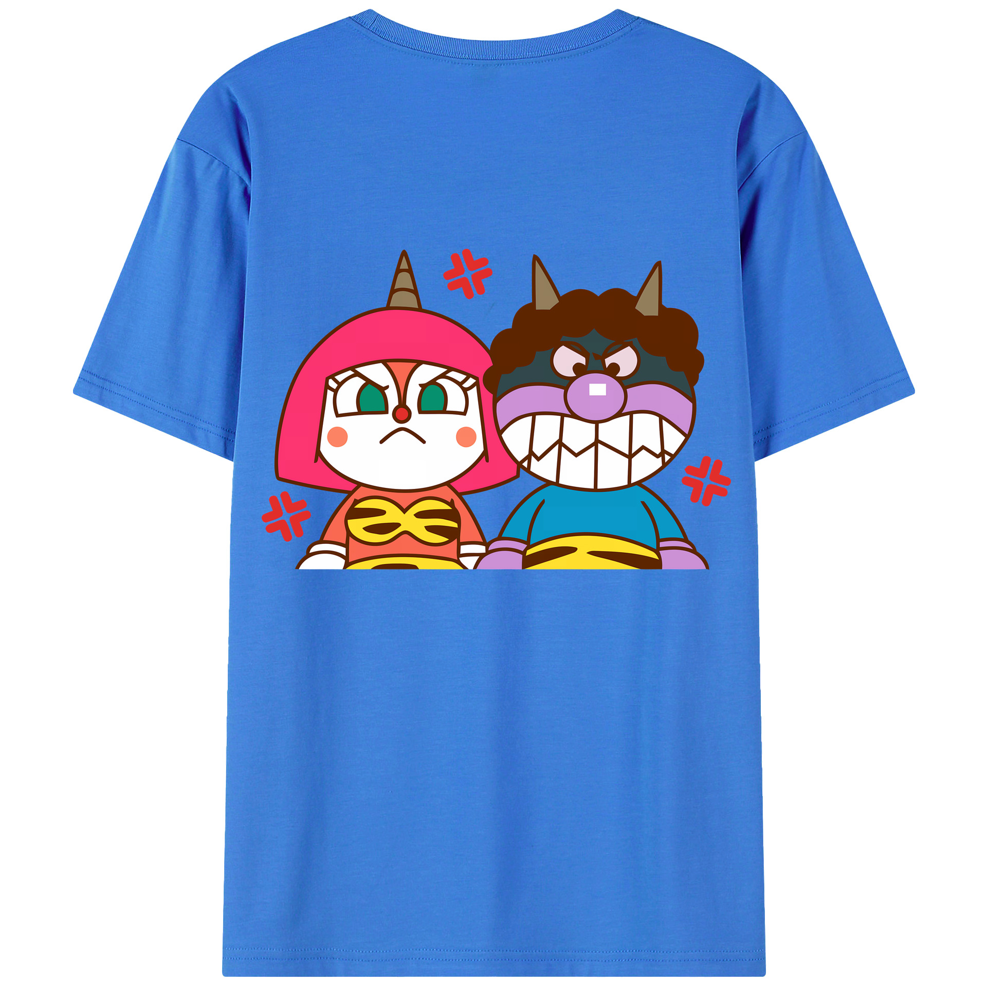 （画像用） アンパンマン Anpanman 綿100％ メンズ半袖Tシャツ（バックプリント） 通気性