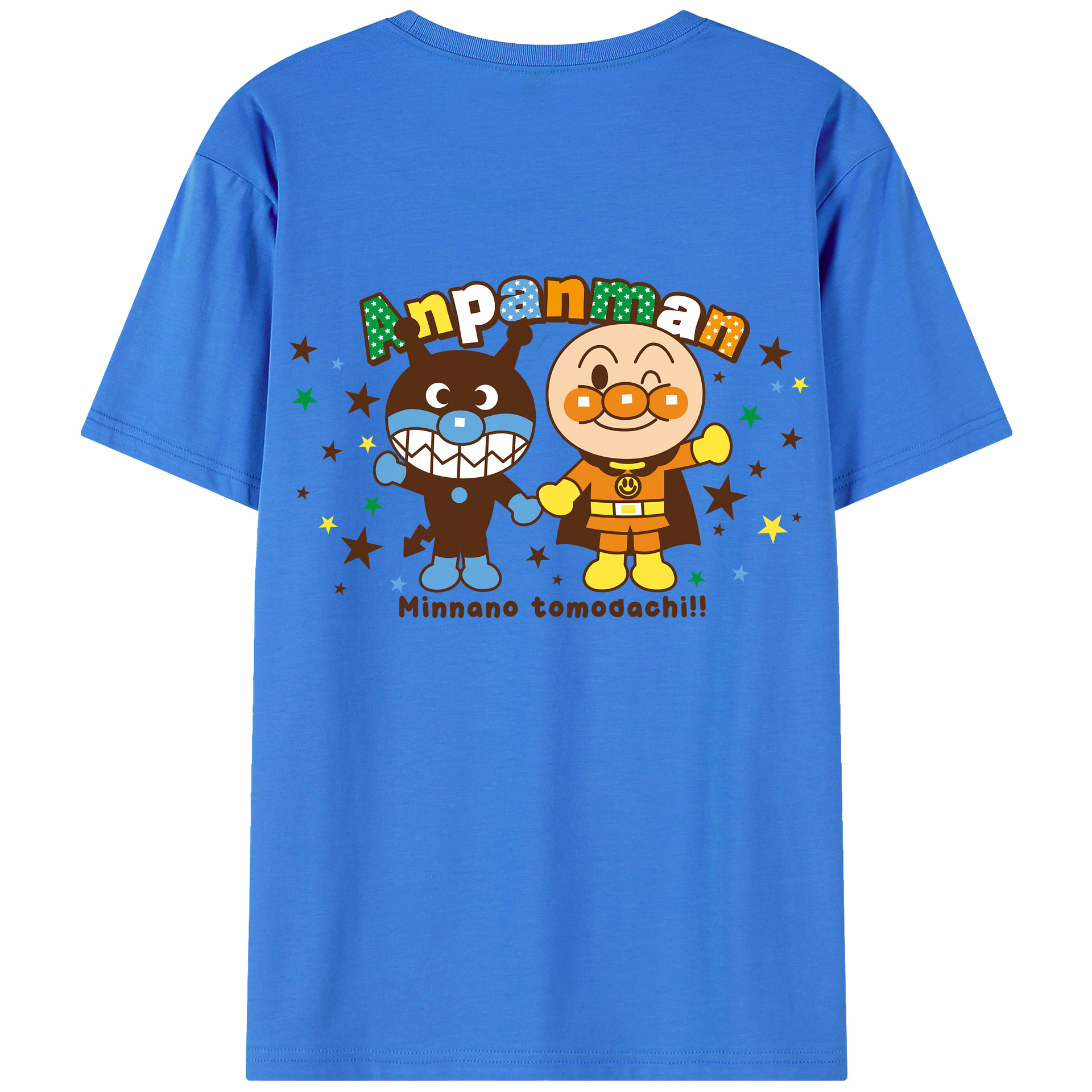 （画像用） アンパンマン Anpanman 綿100％ メンズ半袖Tシャツ（バックプリント） 通気性