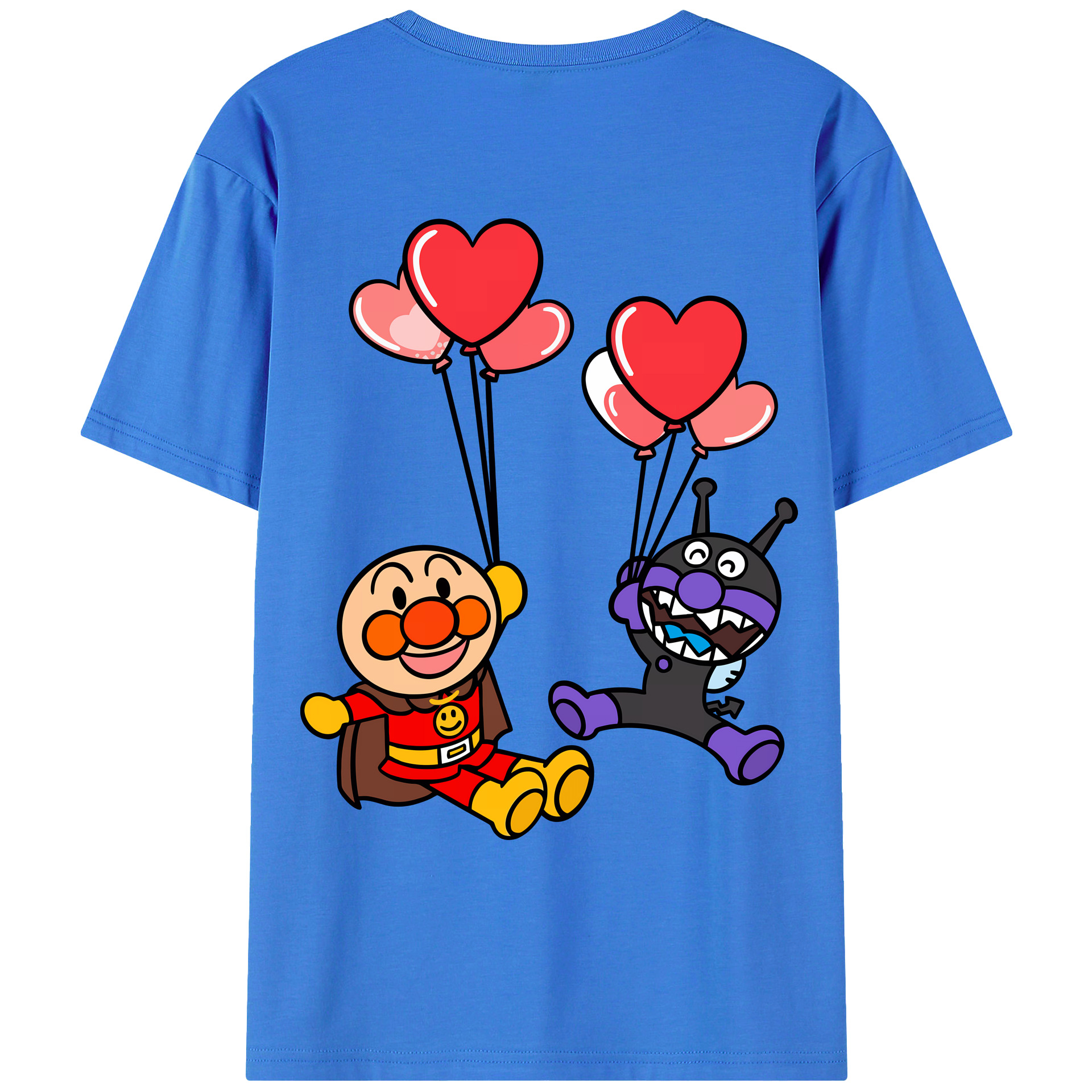 （画像用） アンパンマン Anpanman 綿100％ メンズ半袖Tシャツ（バックプリント） 通気性