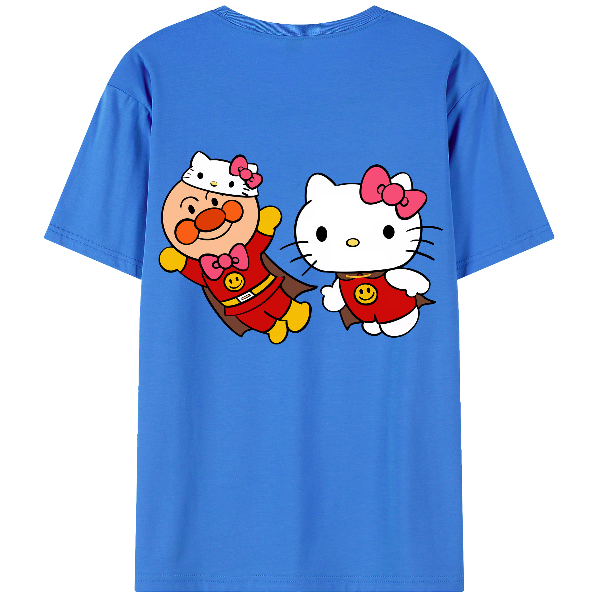 （画像用） アンパンマン Anpanman 綿100％ メンズ半袖Tシャツ（バックプリント） 通気性