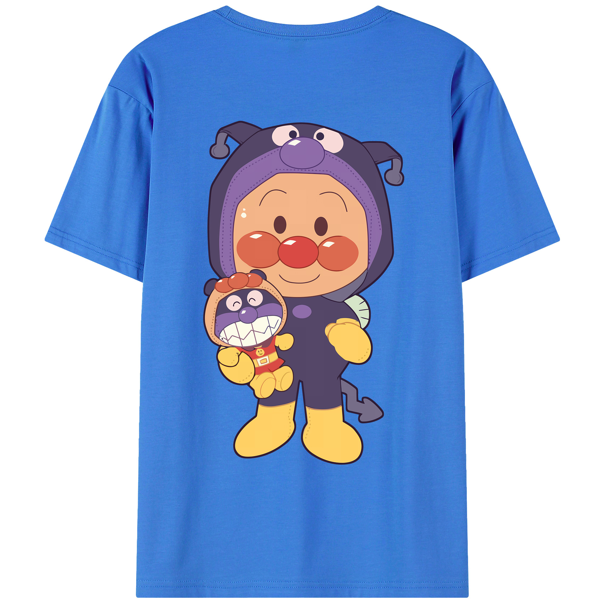 （画像用） アンパンマン Anpanman 綿100％ メンズ半袖Tシャツ（バックプリント） 通気性