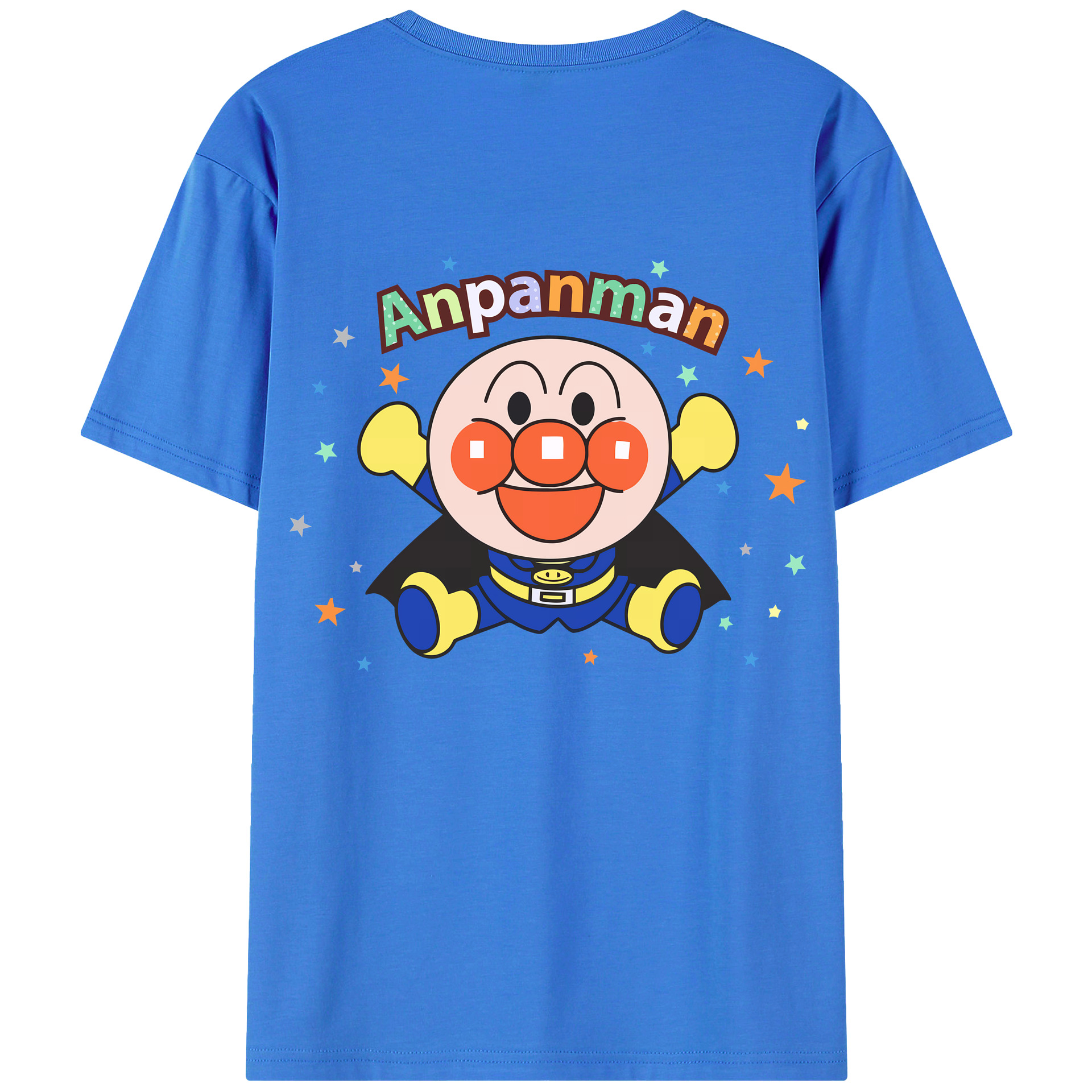 （画像用） アンパンマン Anpanman 綿100％ メンズ半袖Tシャツ（バックプリント） 通気性