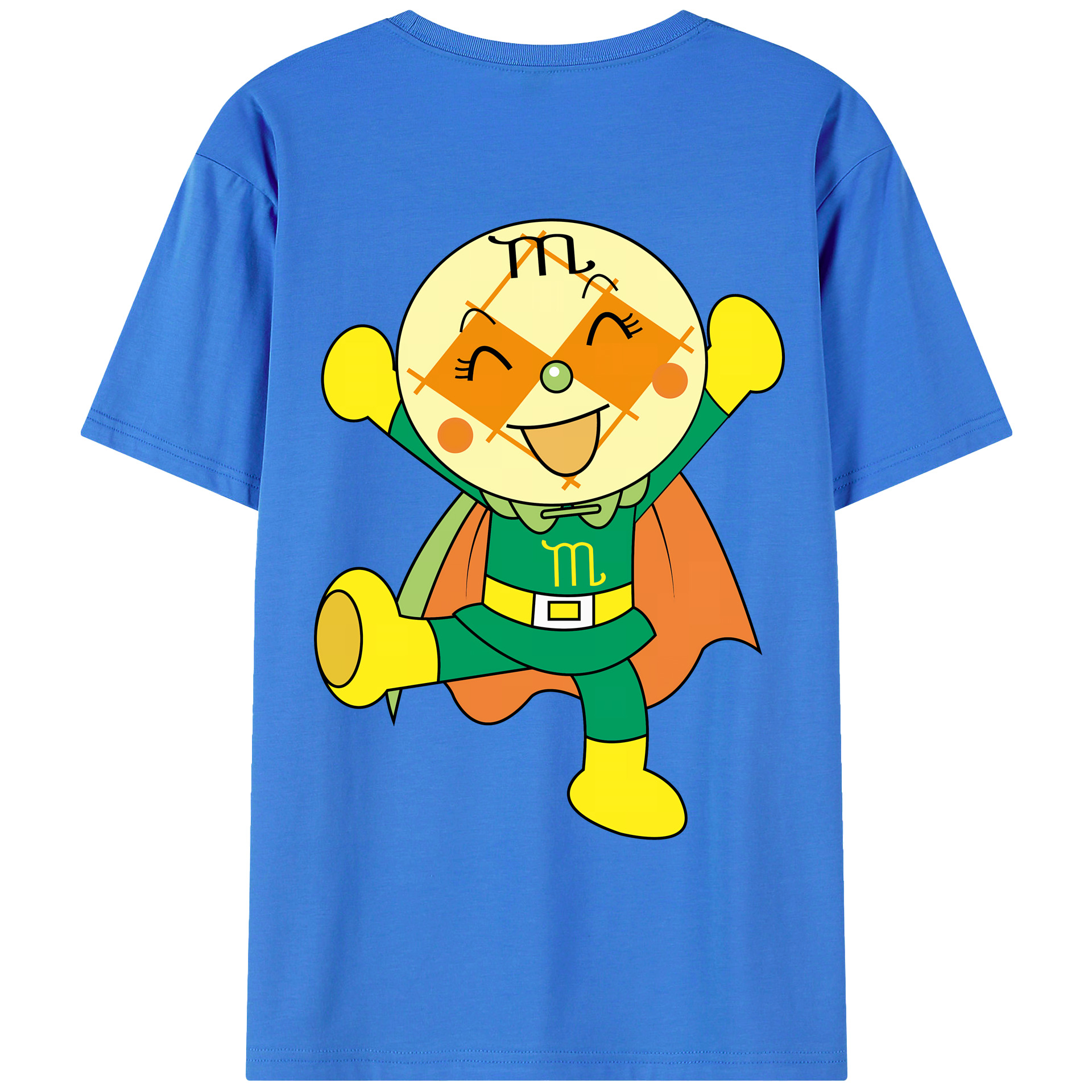 （画像用） アンパンマン Anpanman 綿100％ メンズ半袖Tシャツ（バックプリント） 通気性