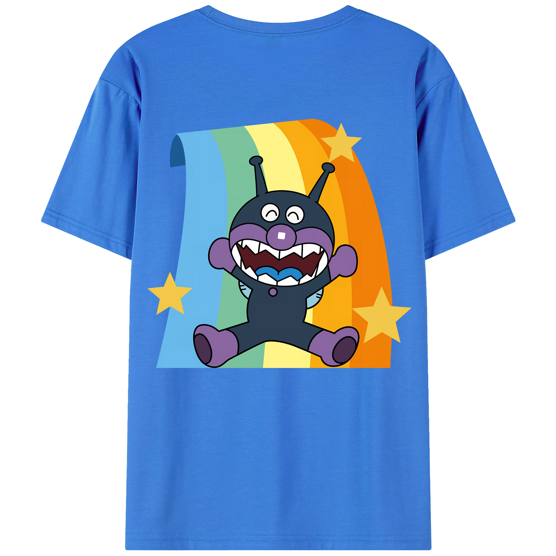 （画像用） アンパンマン Anpanman 綿100％ メンズ半袖Tシャツ（バックプリント） 通気性