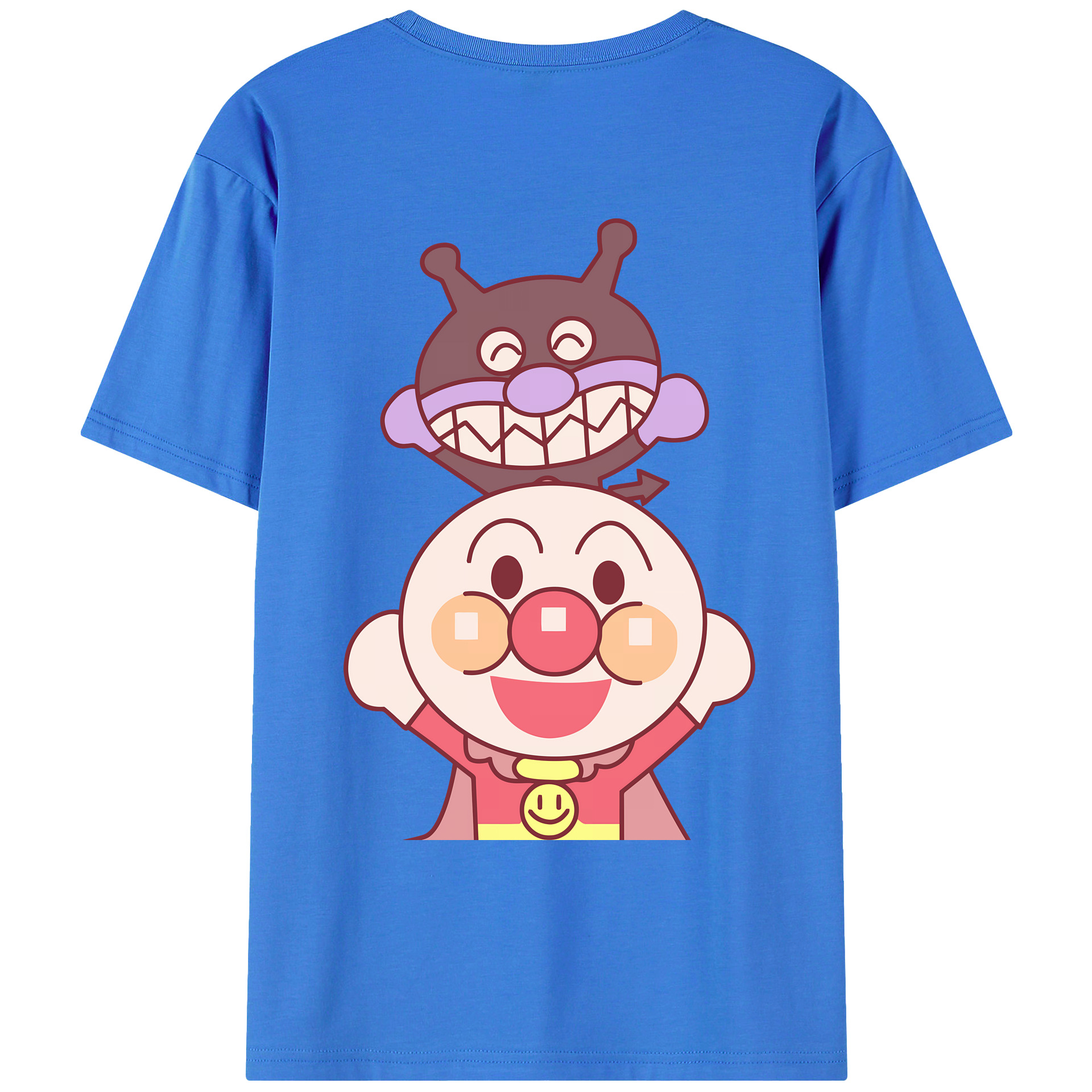 （画像用） アンパンマン Anpanman 綿100％ メンズ半袖Tシャツ（バックプリント） 通気性