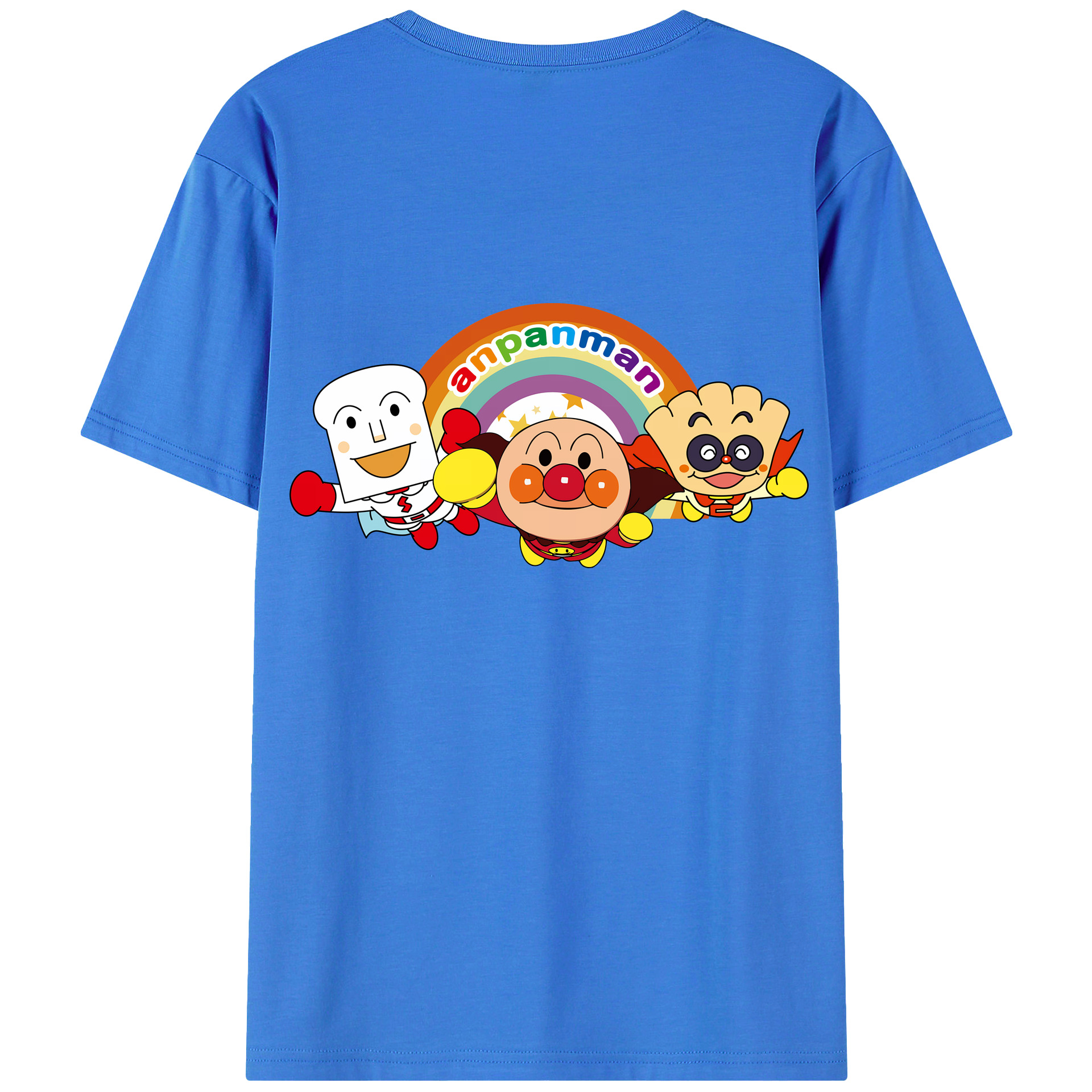 （画像用） アンパンマン Anpanman 綿100％ メンズ半袖Tシャツ（バックプリント） 通気性