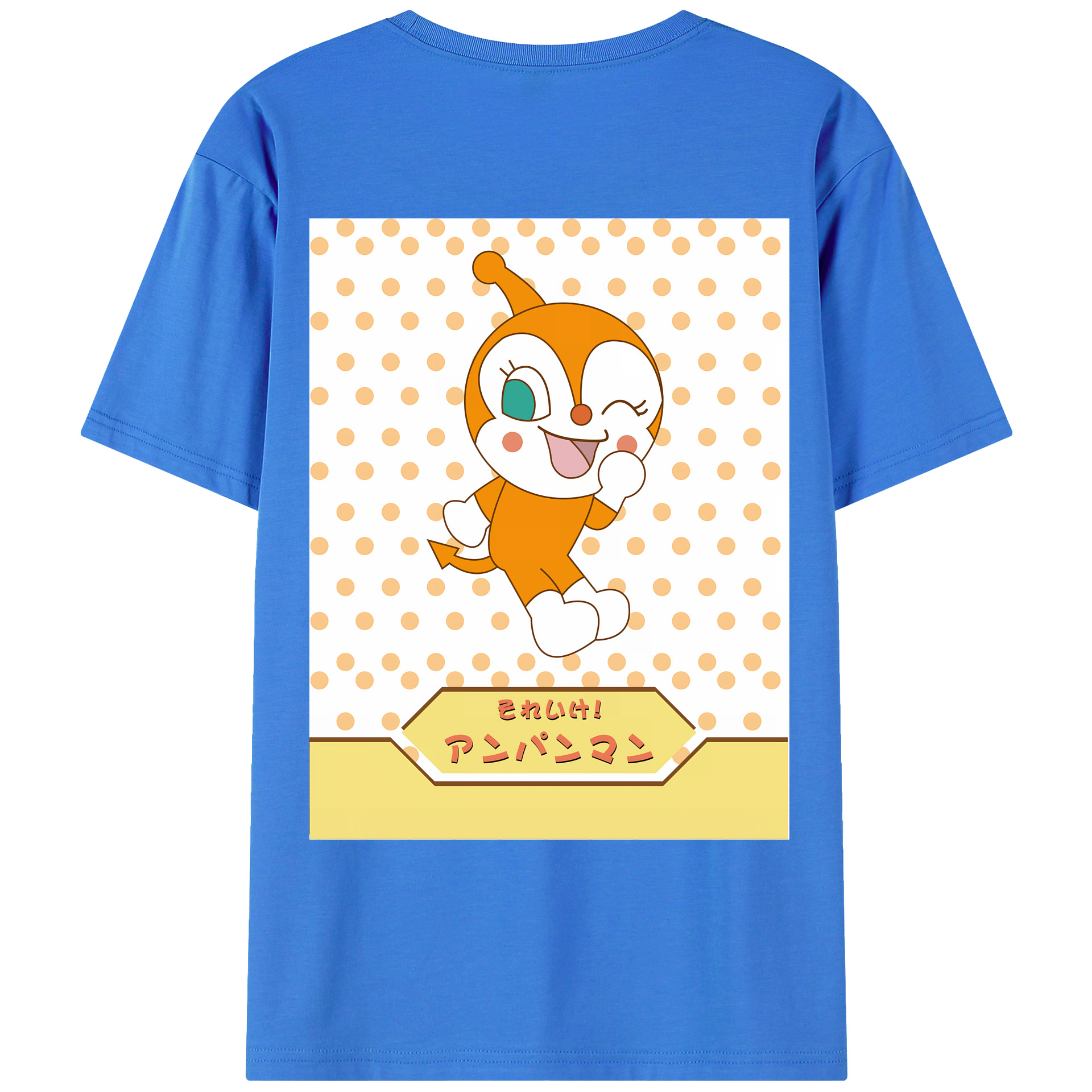 （画像用） アンパンマン Anpanman 綿100％ メンズ半袖Tシャツ（バックプリント） 通気性