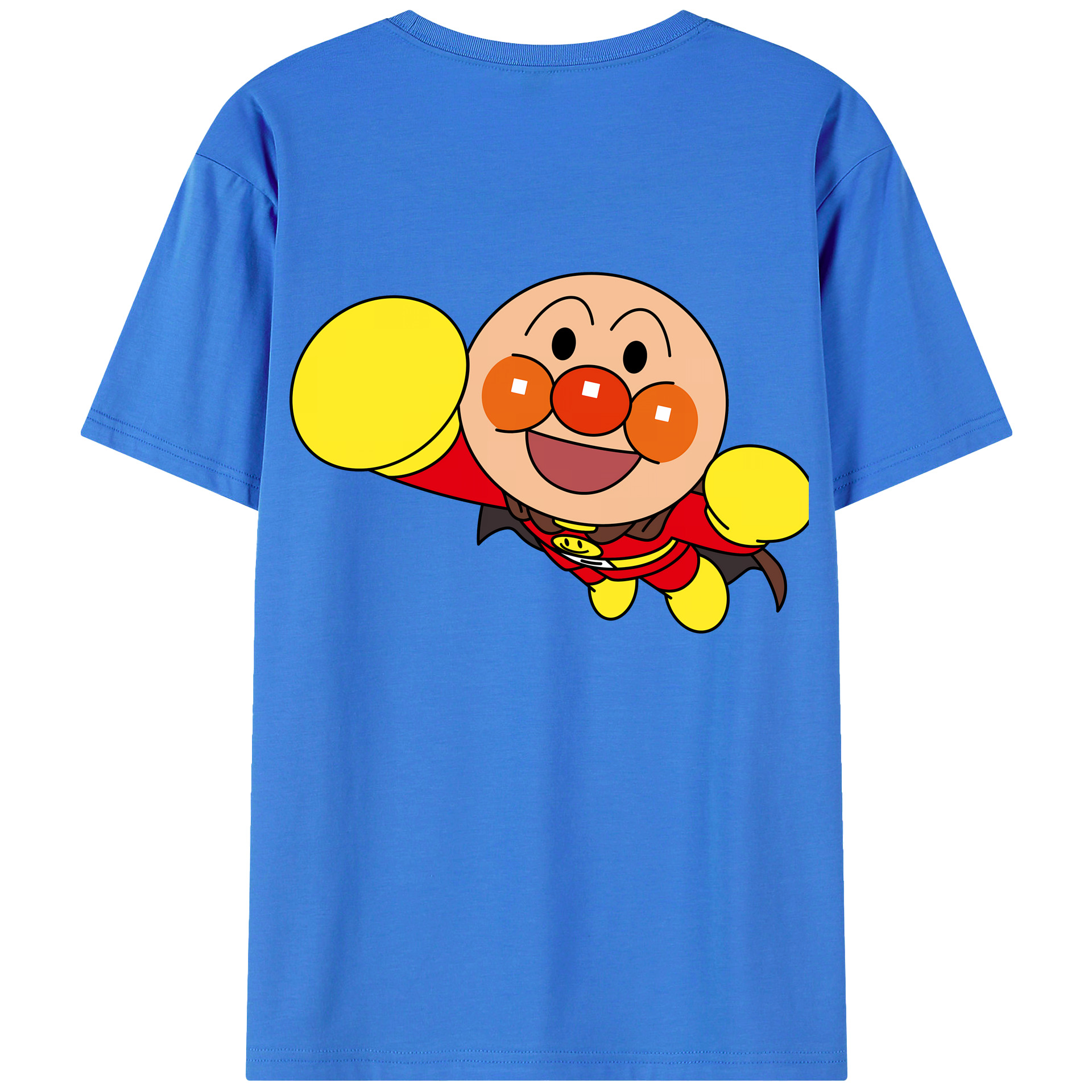 （画像用） アンパンマン Anpanman 綿100％ メンズ半袖Tシャツ（バックプリント） 通気性