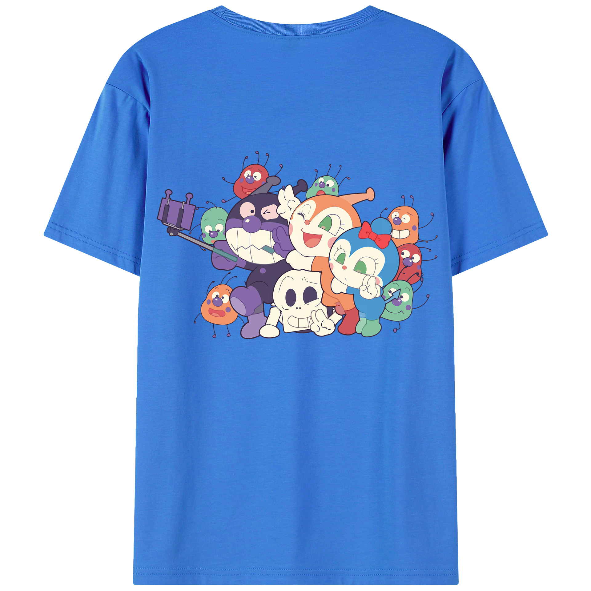 （画像用） アンパンマン Anpanman 綿100％ メンズ半袖Tシャツ（バックプリント） 通気性