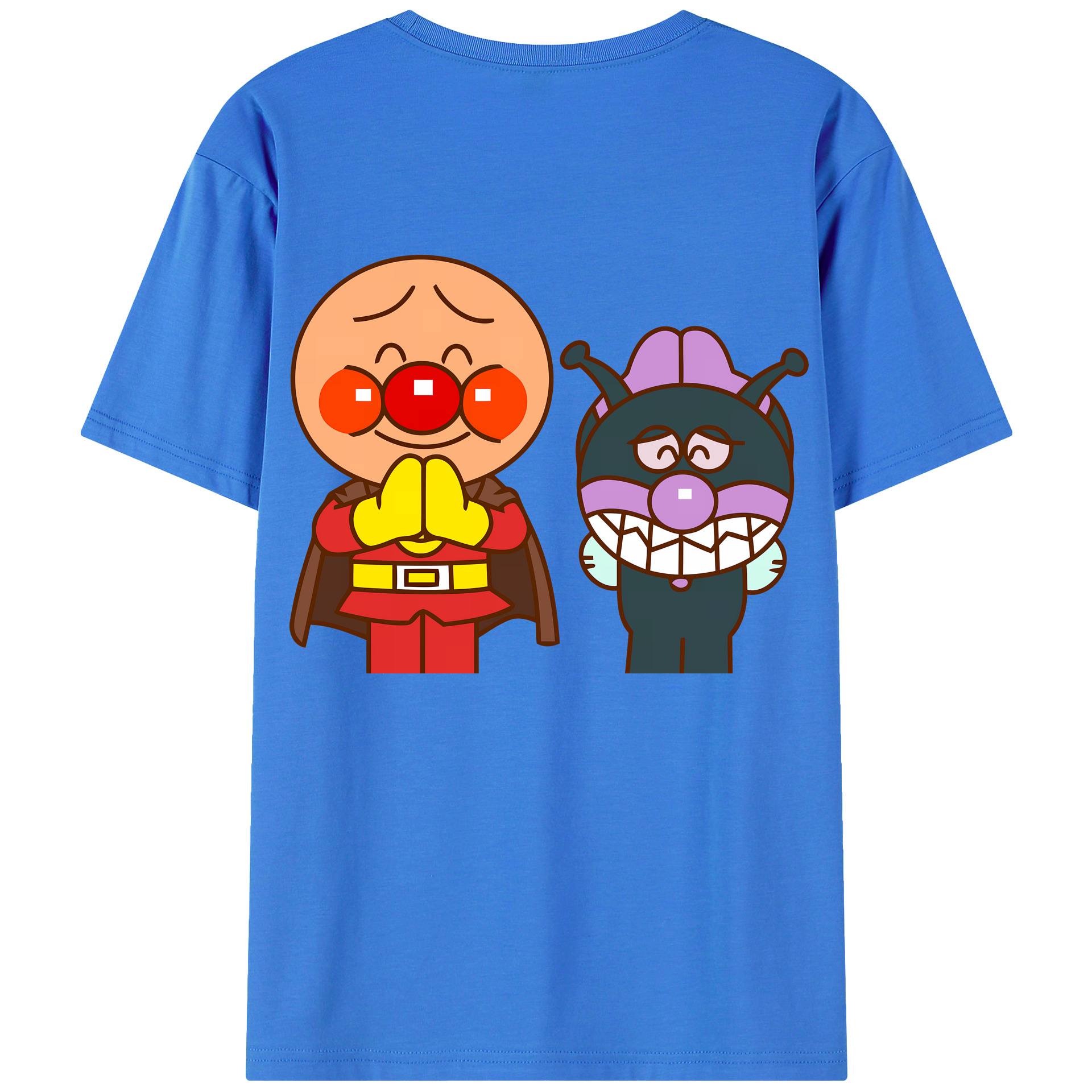 （画像用） アンパンマン Anpanman 綿100％ メンズ半袖Tシャツ（バックプリント） 通気性
