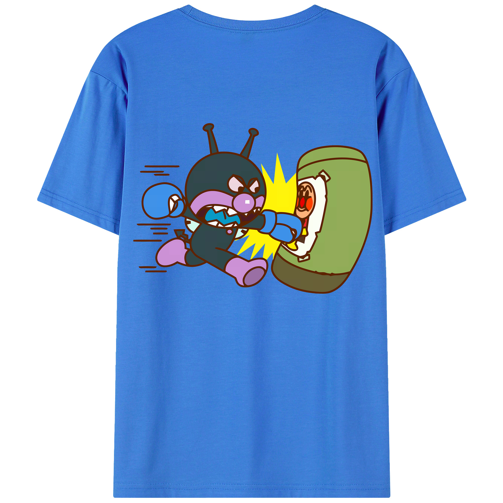 （画像用） アンパンマン Anpanman 綿100％ メンズ半袖Tシャツ（バックプリント） 通気性