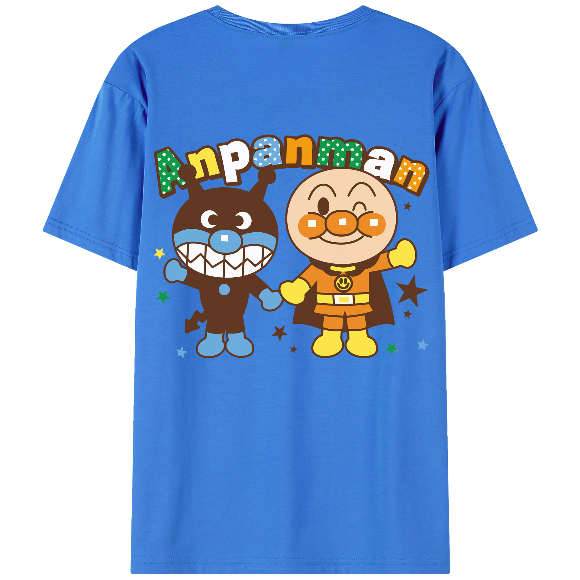 （画像用） アンパンマン Anpanman 綿100％ メンズ半袖Tシャツ（バックプリント） 通気性