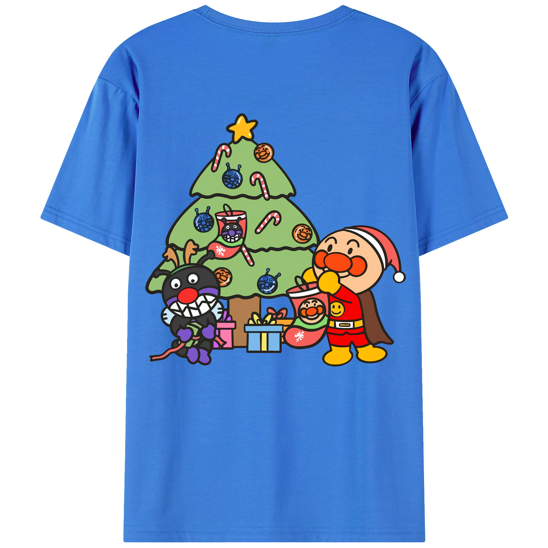 （画像用） アンパンマン Anpanman 綿100％ メンズ半袖Tシャツ（バックプリント） 通気性
