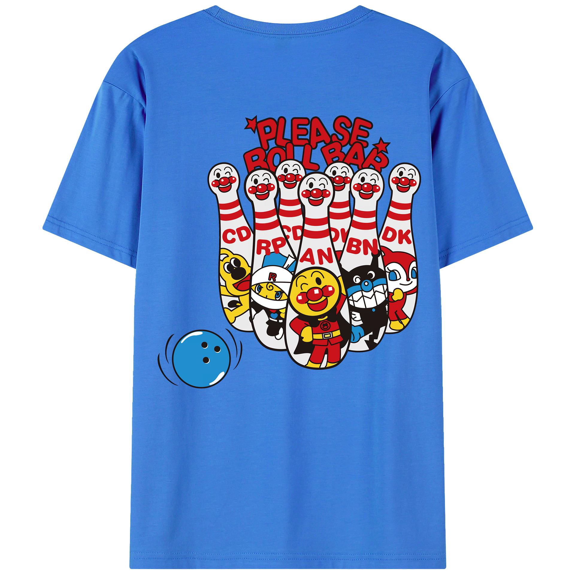 （画像用） アンパンマン Anpanman 綿100％ メンズ半袖Tシャツ（バックプリント） 通気性