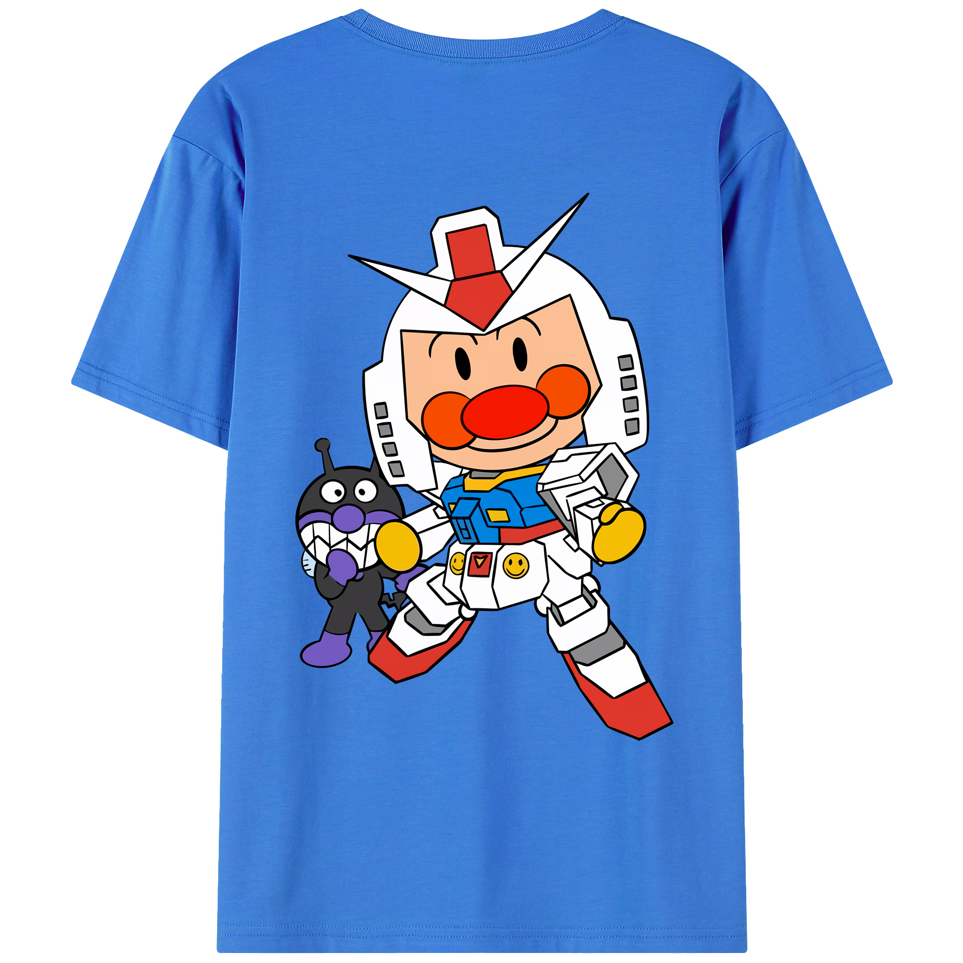 （画像用） アンパンマン Anpanman 綿100％ メンズ半袖Tシャツ（バックプリント） 通気性