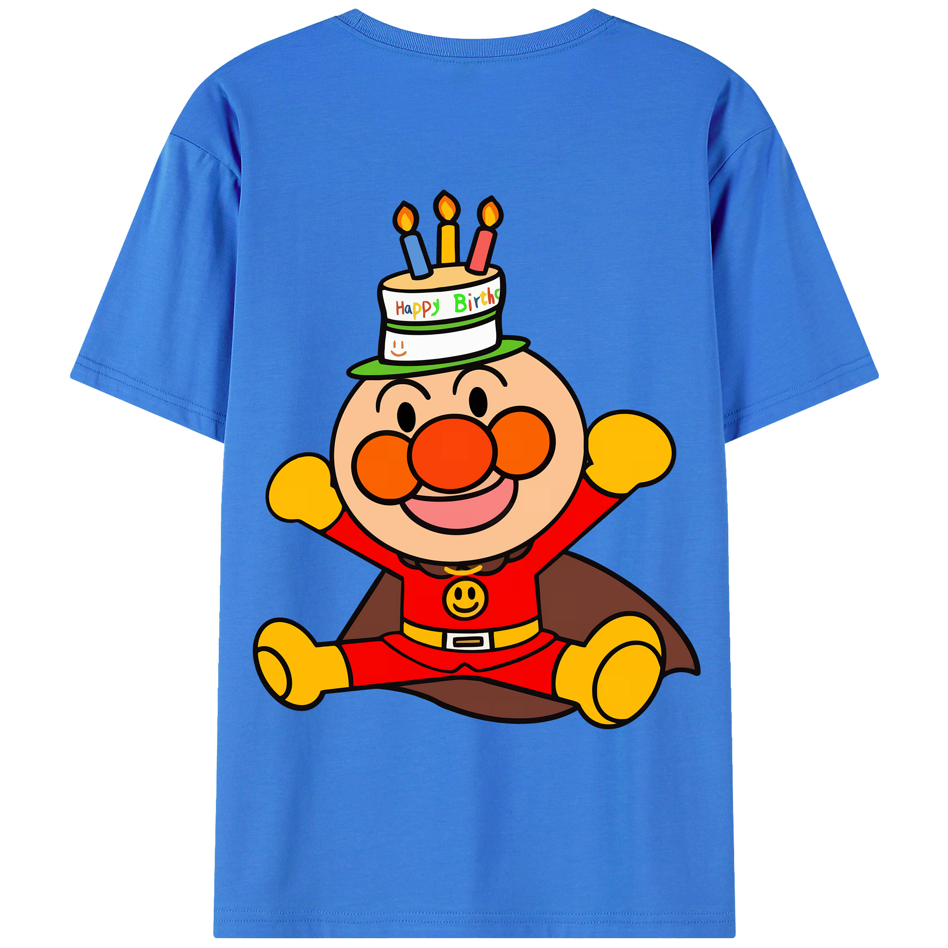 （画像用） アンパンマン Anpanman 綿100％ メンズ半袖Tシャツ（バックプリント） 通気性