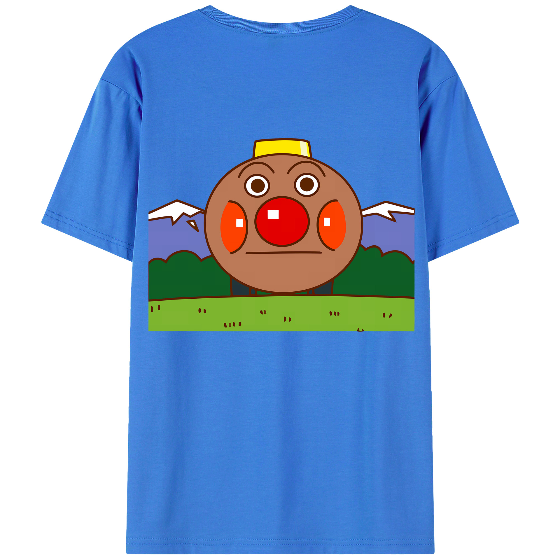 （画像用） アンパンマン Anpanman 綿100％ メンズ半袖Tシャツ（バックプリント） 通気性
