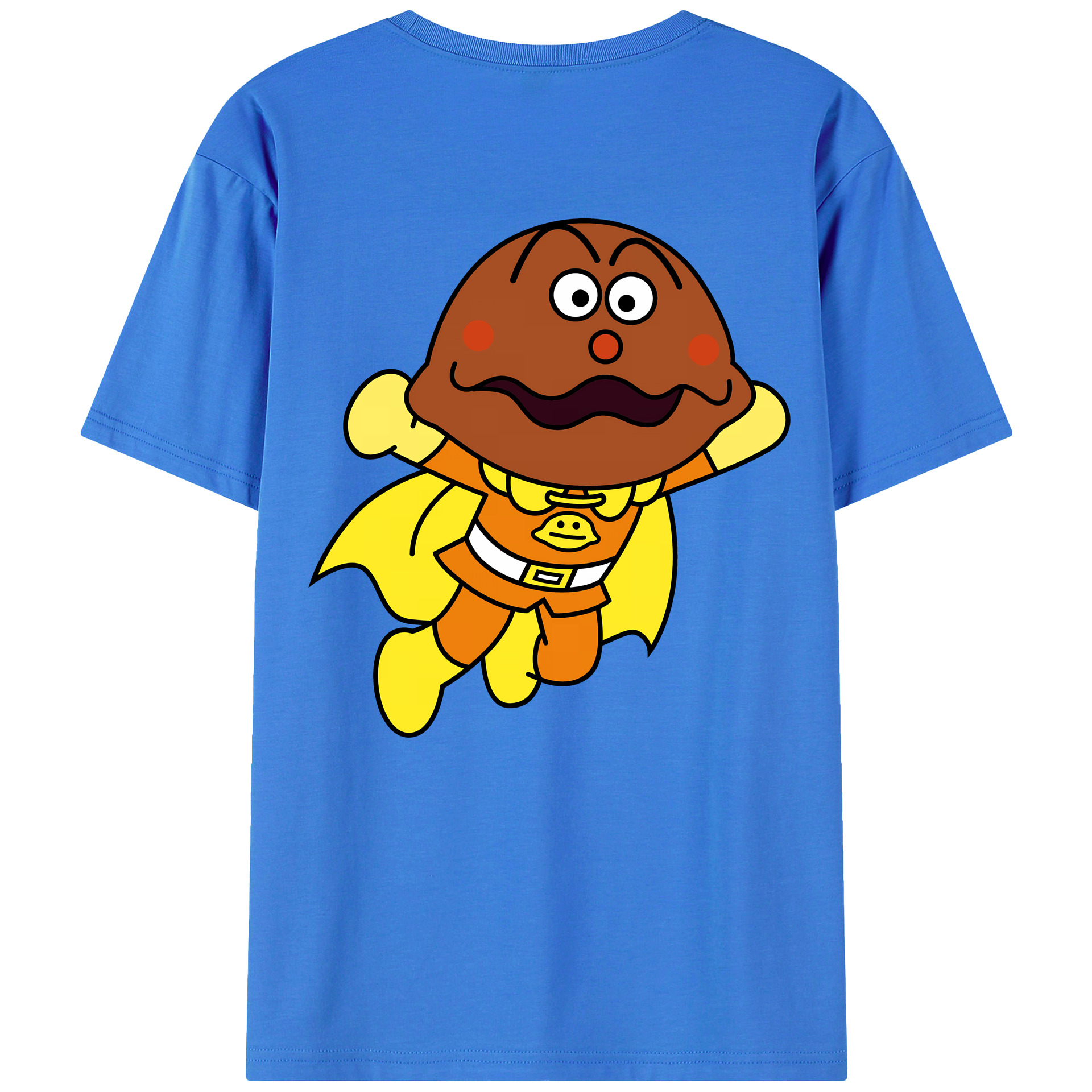 （画像用） アンパンマン Anpanman 綿100％ メンズ半袖Tシャツ（バックプリント） 通気性