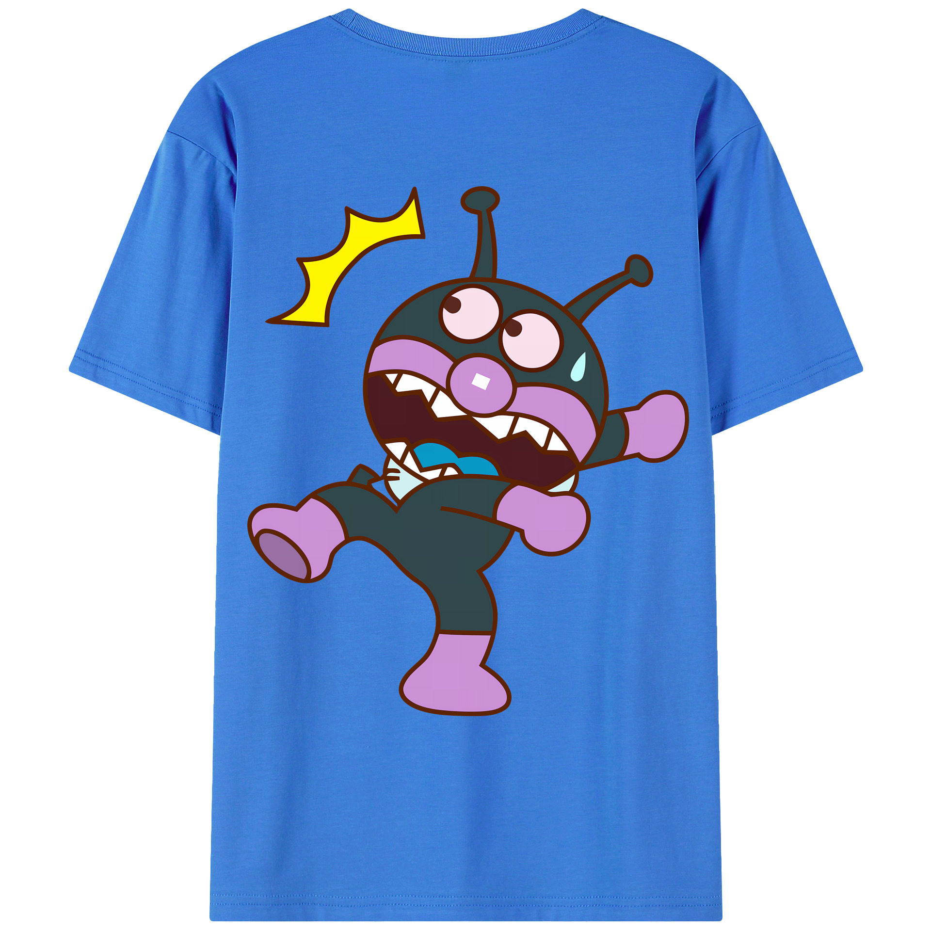 （画像用） アンパンマン Anpanman 綿100％ メンズ半袖Tシャツ（バックプリント） 通気性