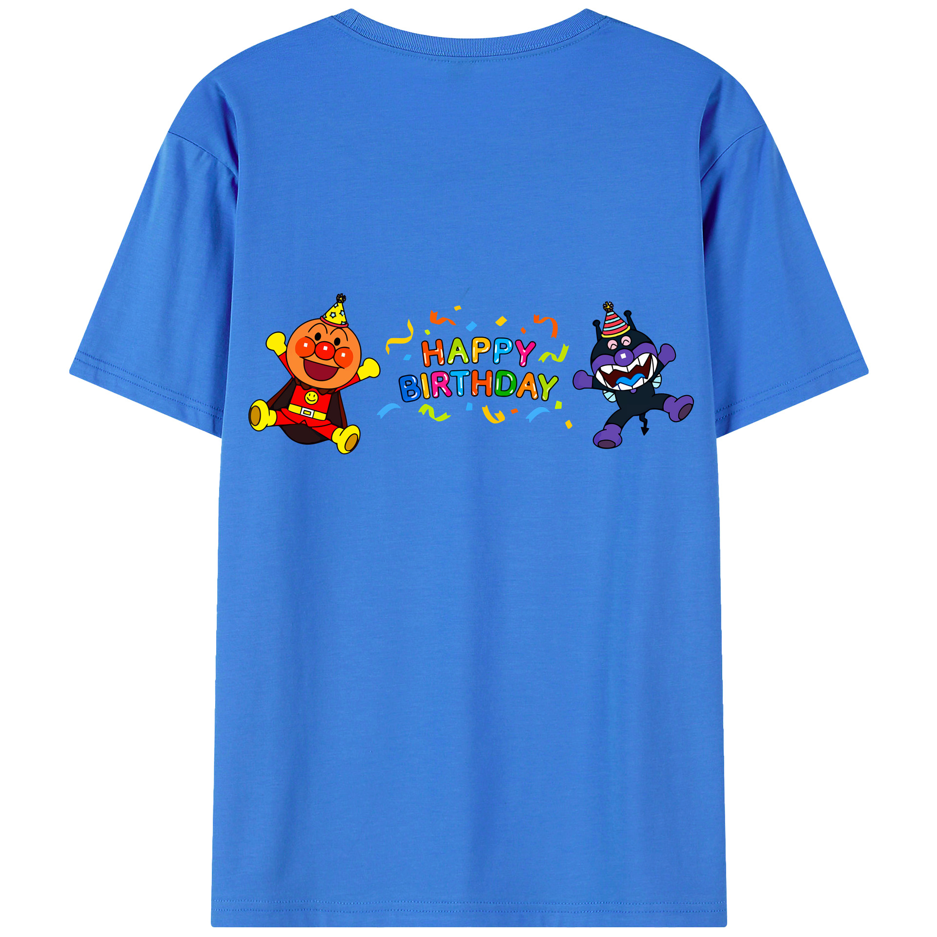 （画像用） アンパンマン Anpanman 綿100％ メンズ半袖Tシャツ（バックプリント） 通気性