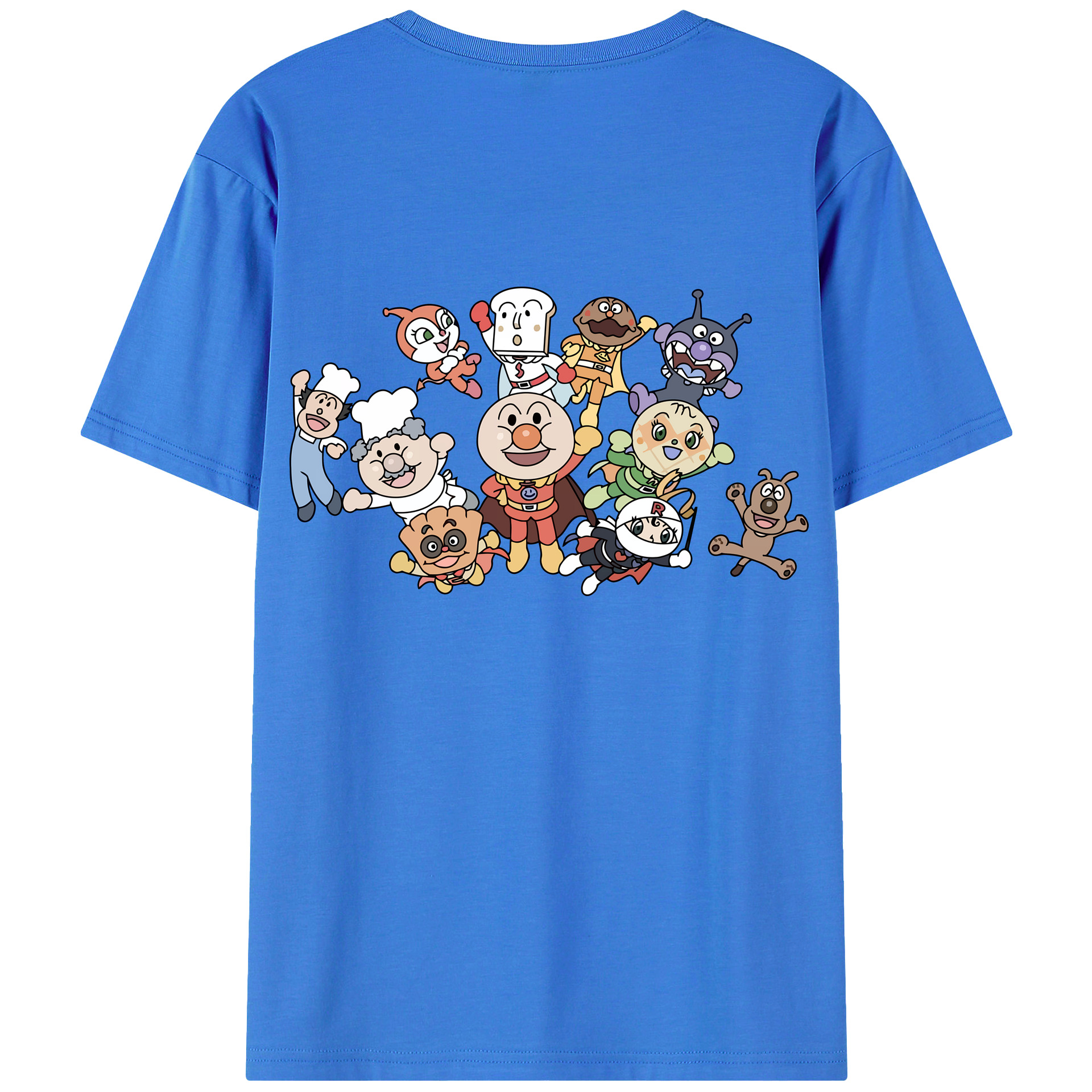 （画像用） アンパンマン Anpanman 綿100％ メンズ半袖Tシャツ（バックプリント） 通気性