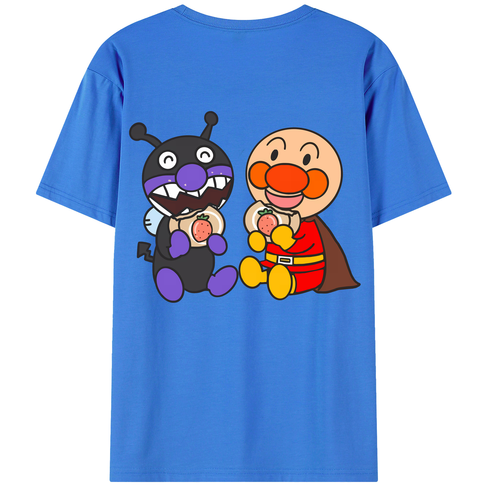 （画像用） アンパンマン Anpanman 綿100％ メンズ半袖Tシャツ（バックプリント） 通気性