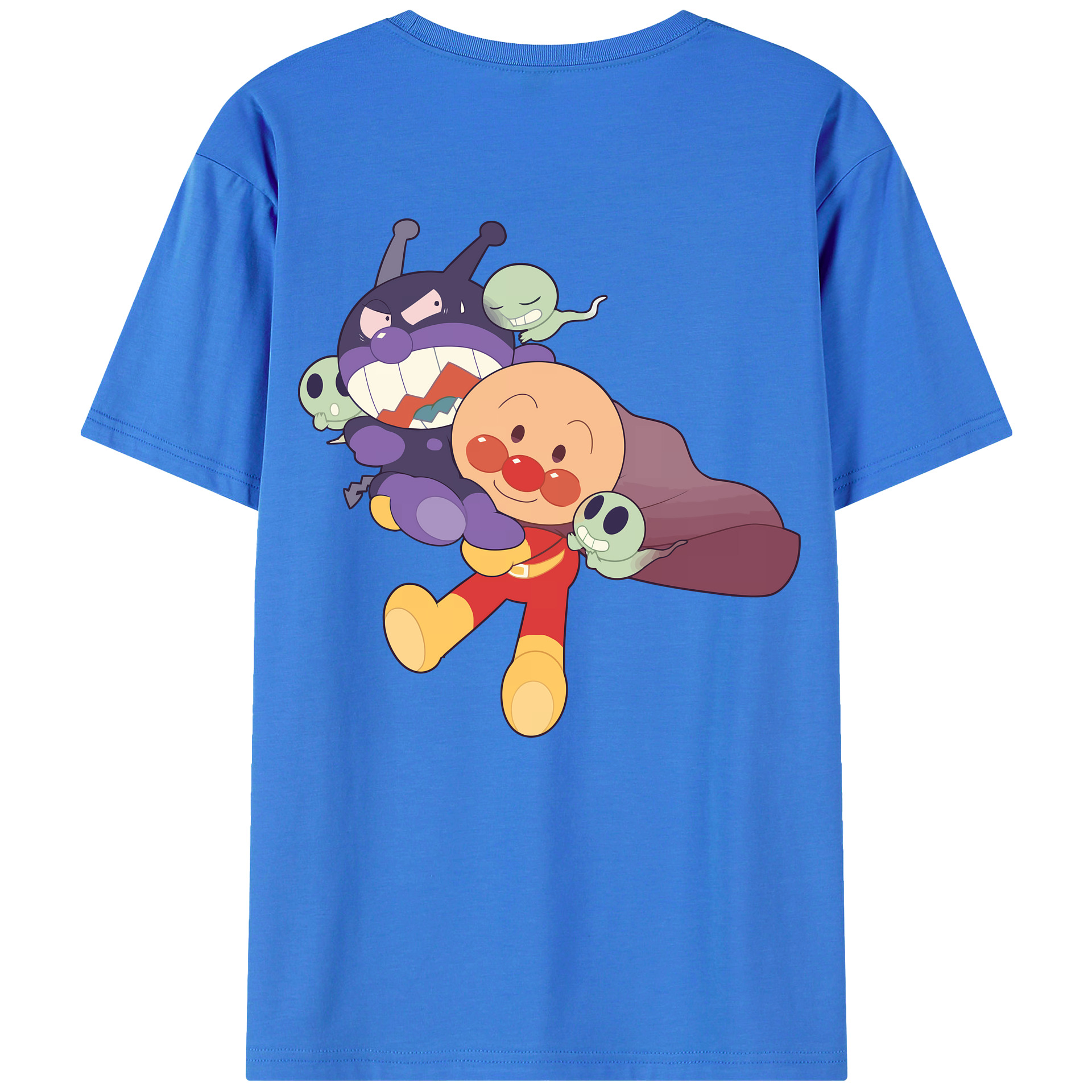 （画像用） アンパンマン Anpanman 綿100％ メンズ半袖Tシャツ（バックプリント） 通気性