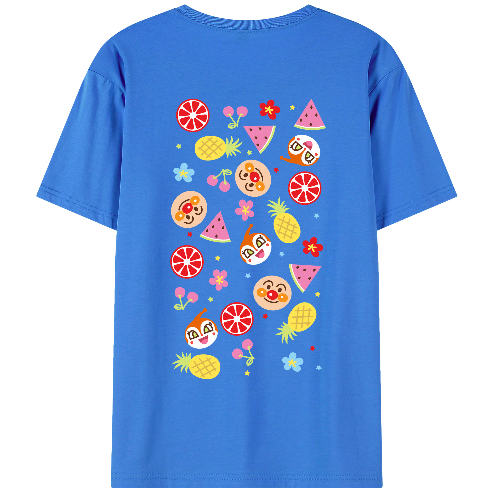 （画像用） アンパンマン Anpanman 綿100％ メンズ半袖Tシャツ（バックプリント） 通気性