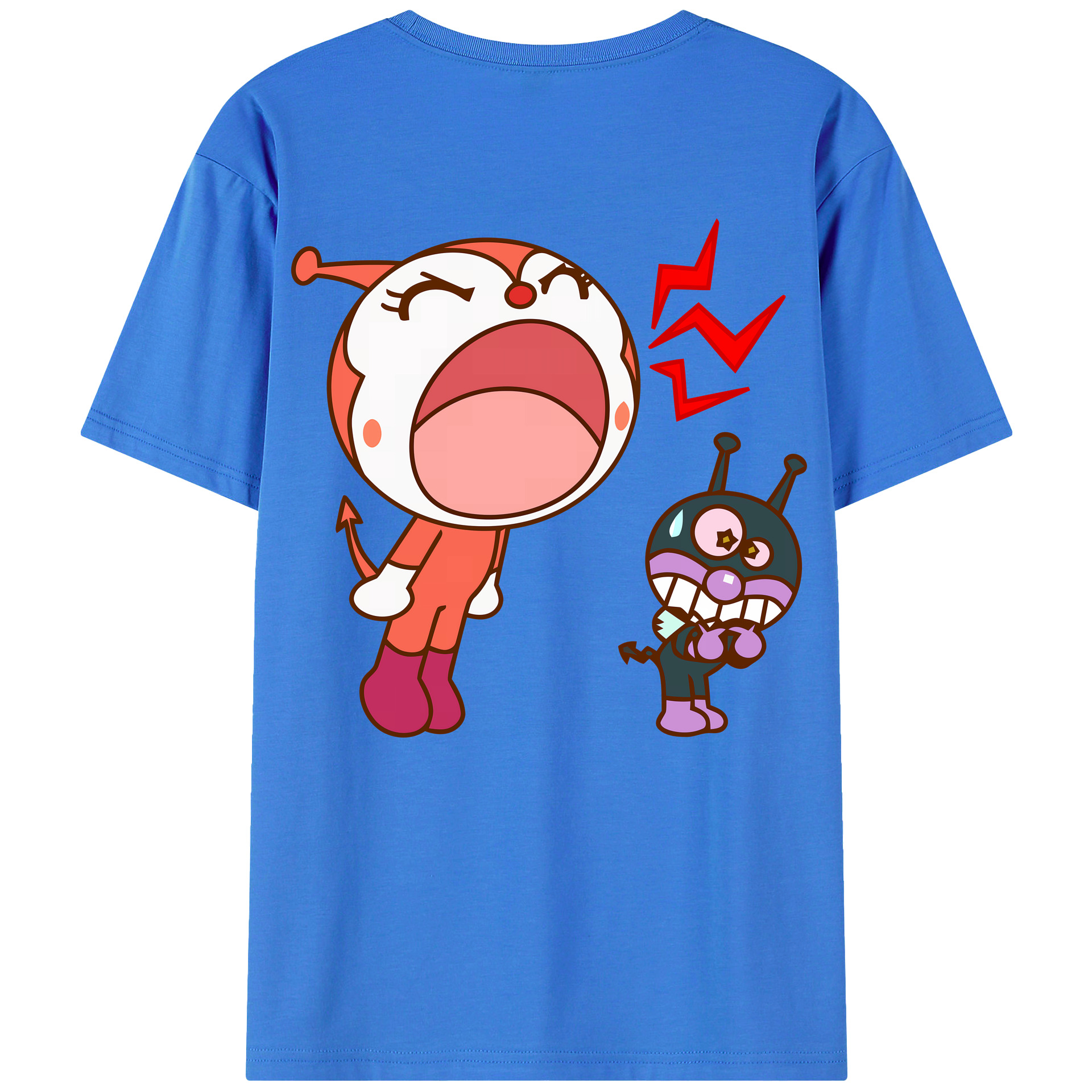 （画像用） アンパンマン Anpanman 綿100％ メンズ半袖Tシャツ（バックプリント） 通気性