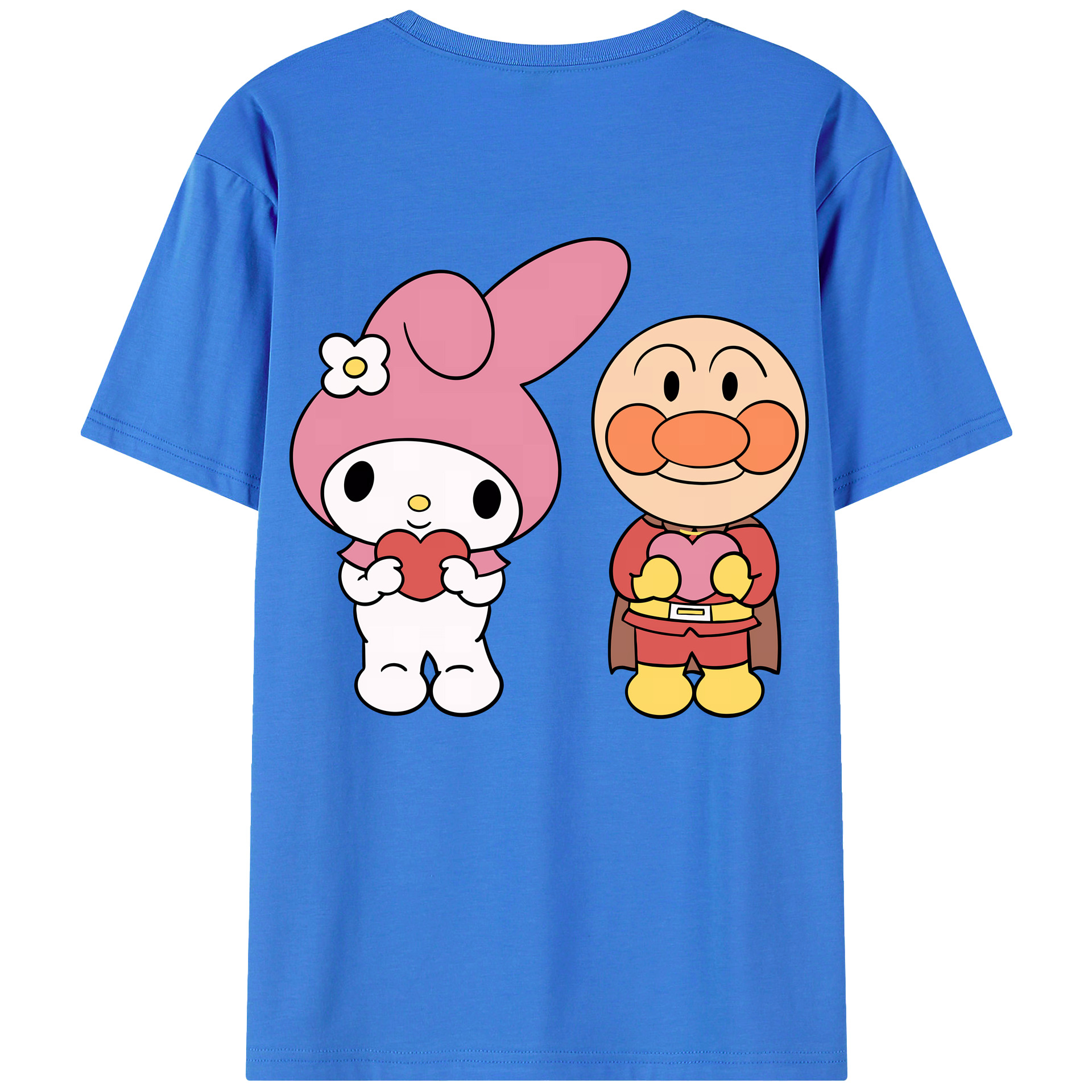 （画像用） アンパンマン Anpanman 綿100％ メンズ半袖Tシャツ（バックプリント） 通気性