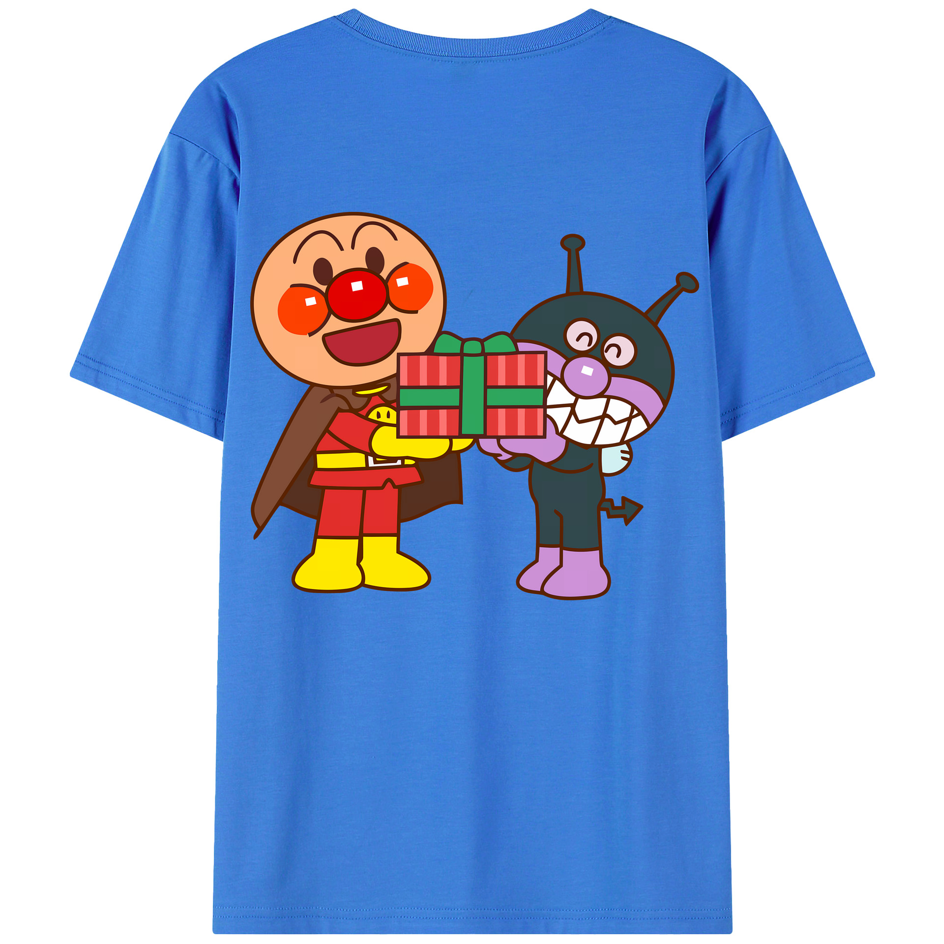 （画像用） アンパンマン Anpanman 綿100％ メンズ半袖Tシャツ（バックプリント） 通気性