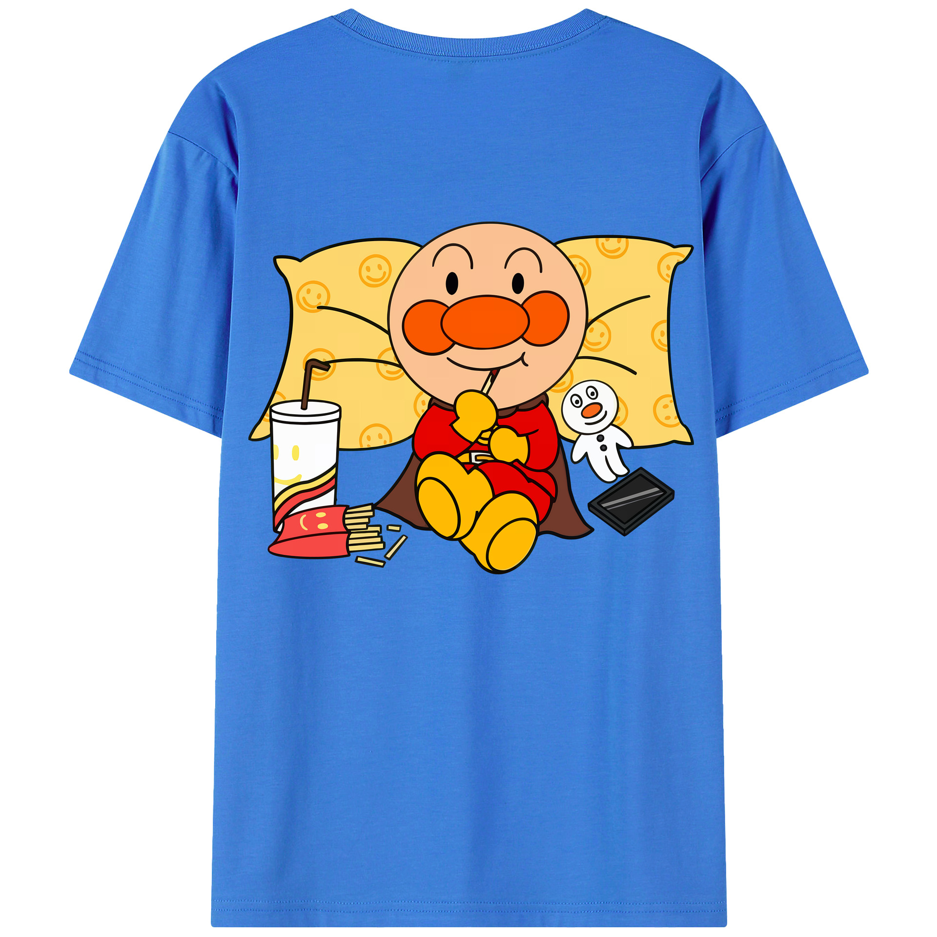 （画像用） アンパンマン Anpanman 綿100％ メンズ半袖Tシャツ（バックプリント） 通気性