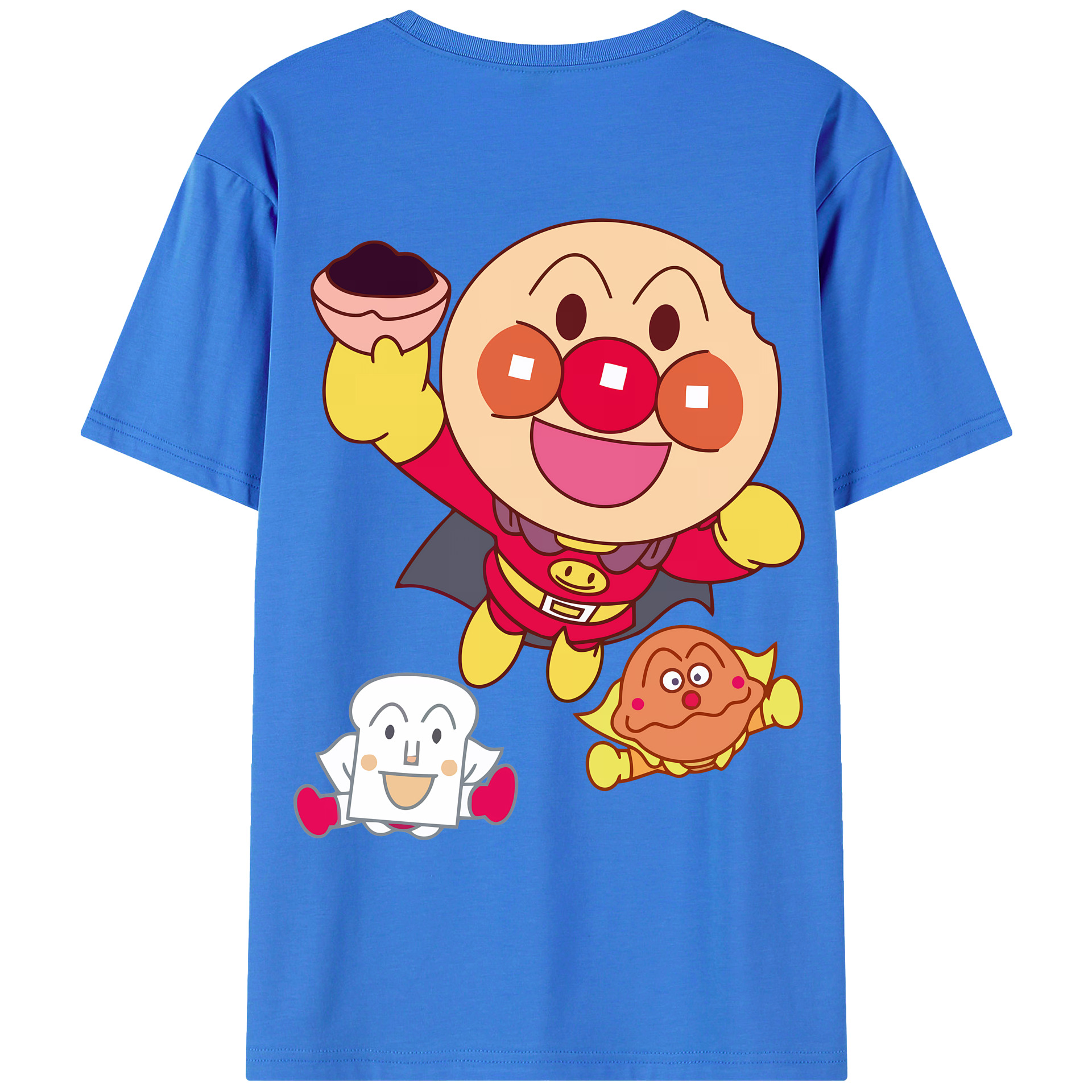 （画像用） アンパンマン Anpanman 綿100％ メンズ半袖Tシャツ（バックプリント） 通気性