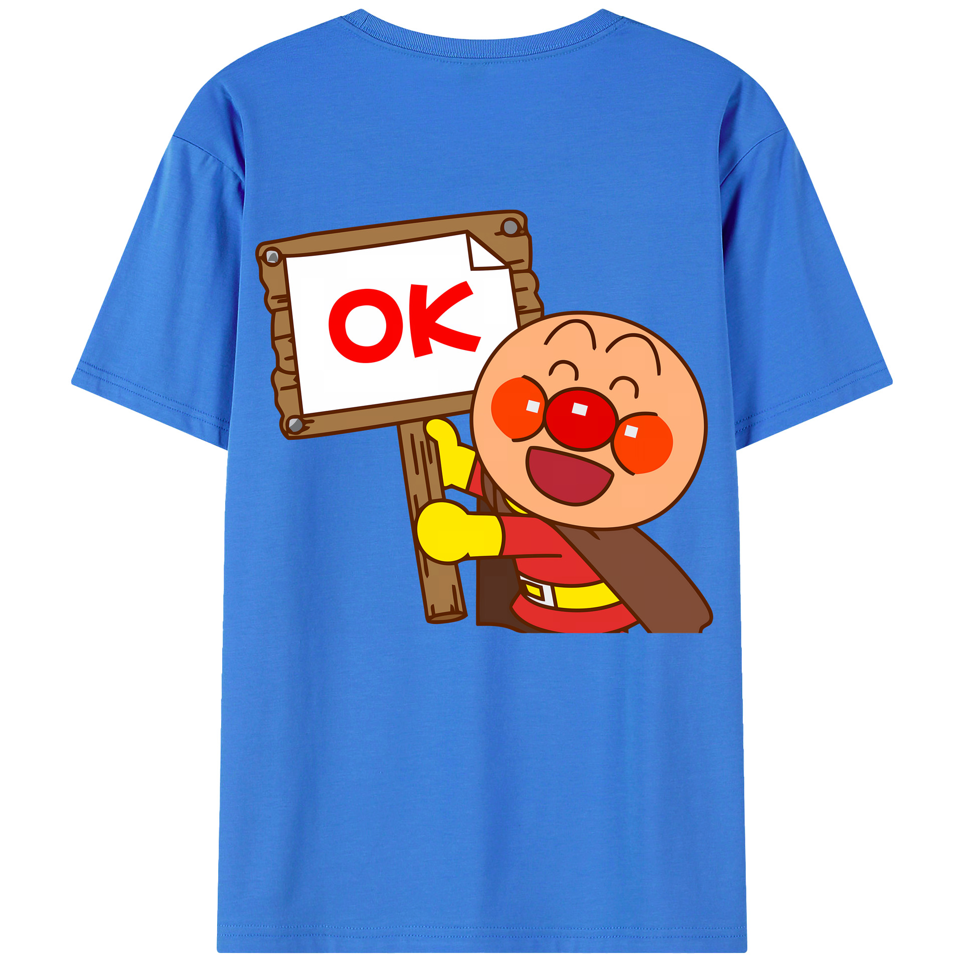 （画像用） アンパンマン Anpanman 綿100％ メンズ半袖Tシャツ（バックプリント） 通気性