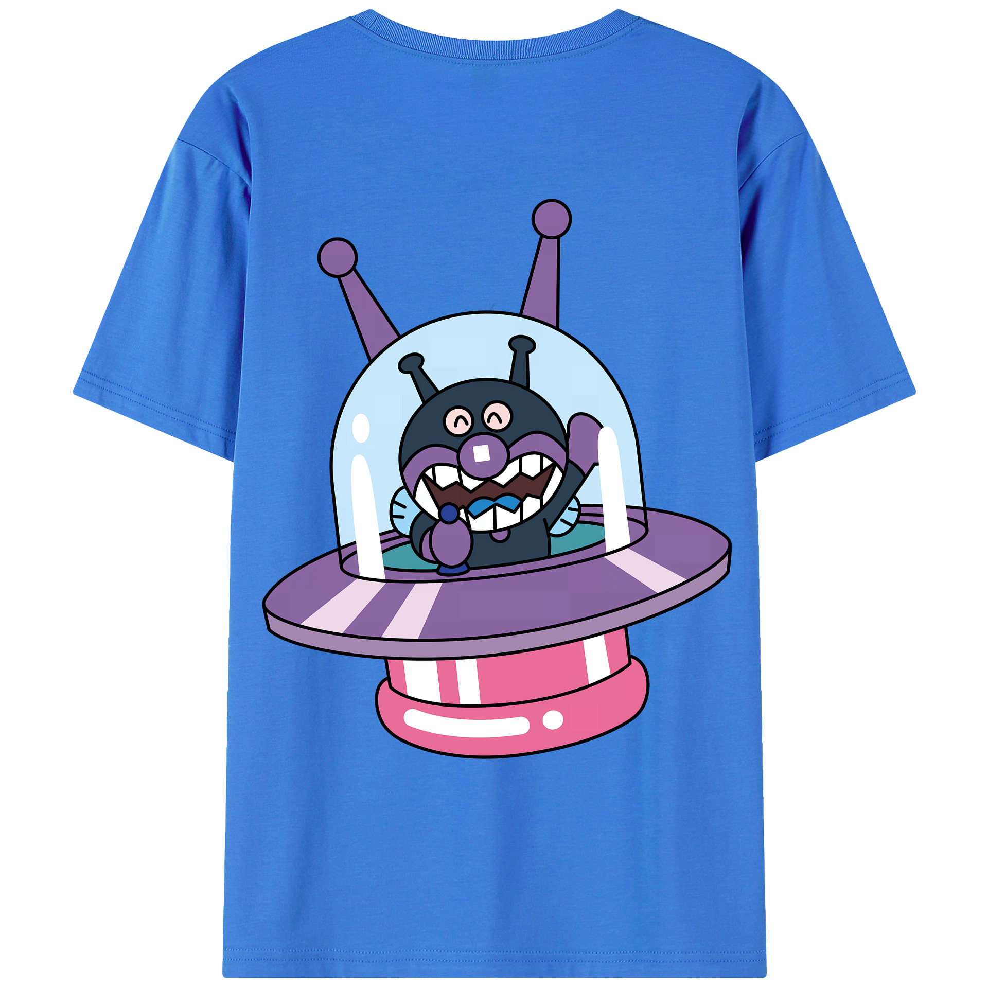 （画像用） アンパンマン Anpanman 綿100％ メンズ半袖Tシャツ（バックプリント） 通気性
