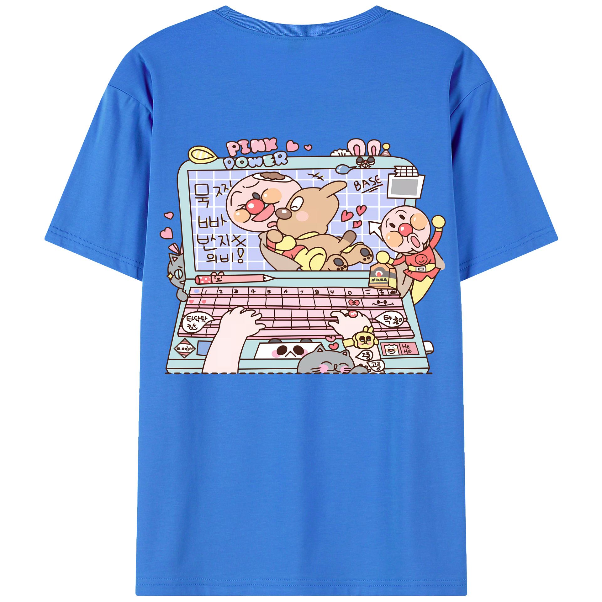 （画像用） アンパンマン Anpanman 綿100％ メンズ半袖Tシャツ（バックプリント） 通気性