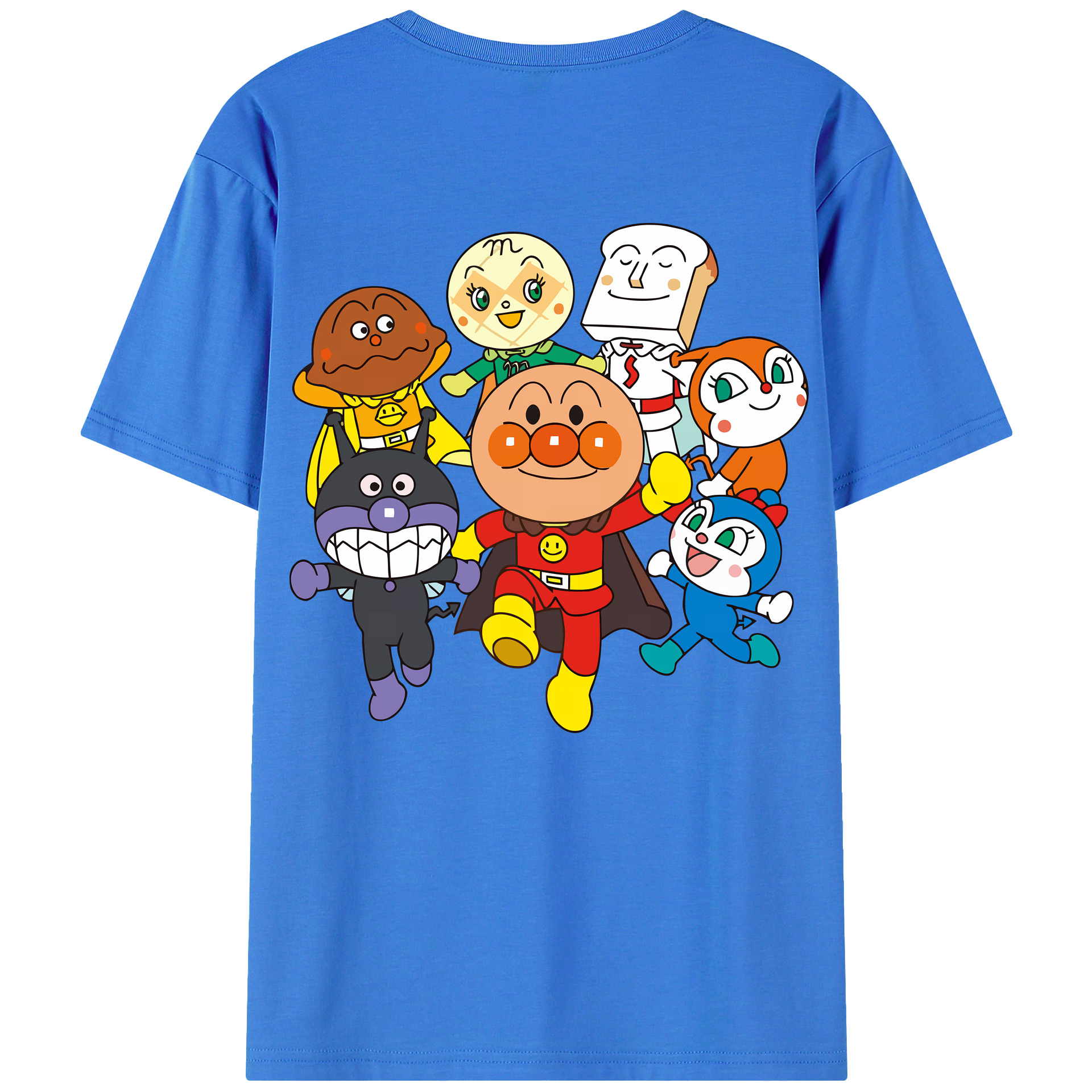 （画像用） アンパンマン Anpanman 綿100％ メンズ半袖Tシャツ（バックプリント） 通気性