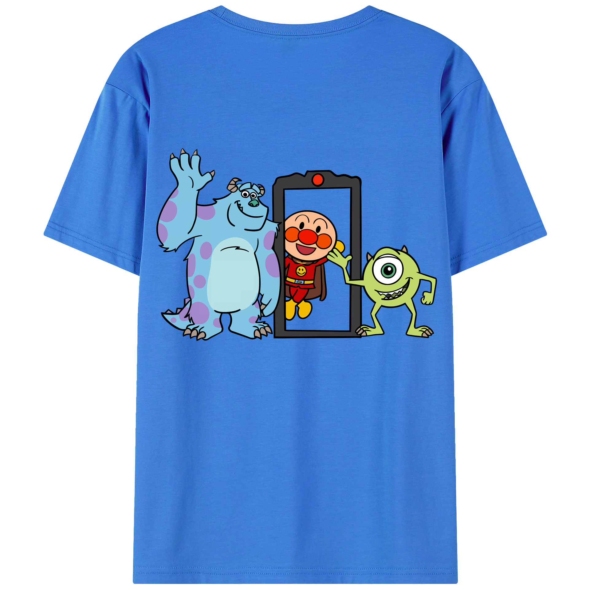 （画像用） アンパンマン Anpanman 綿100％ メンズ半袖Tシャツ（バックプリント） 通気性