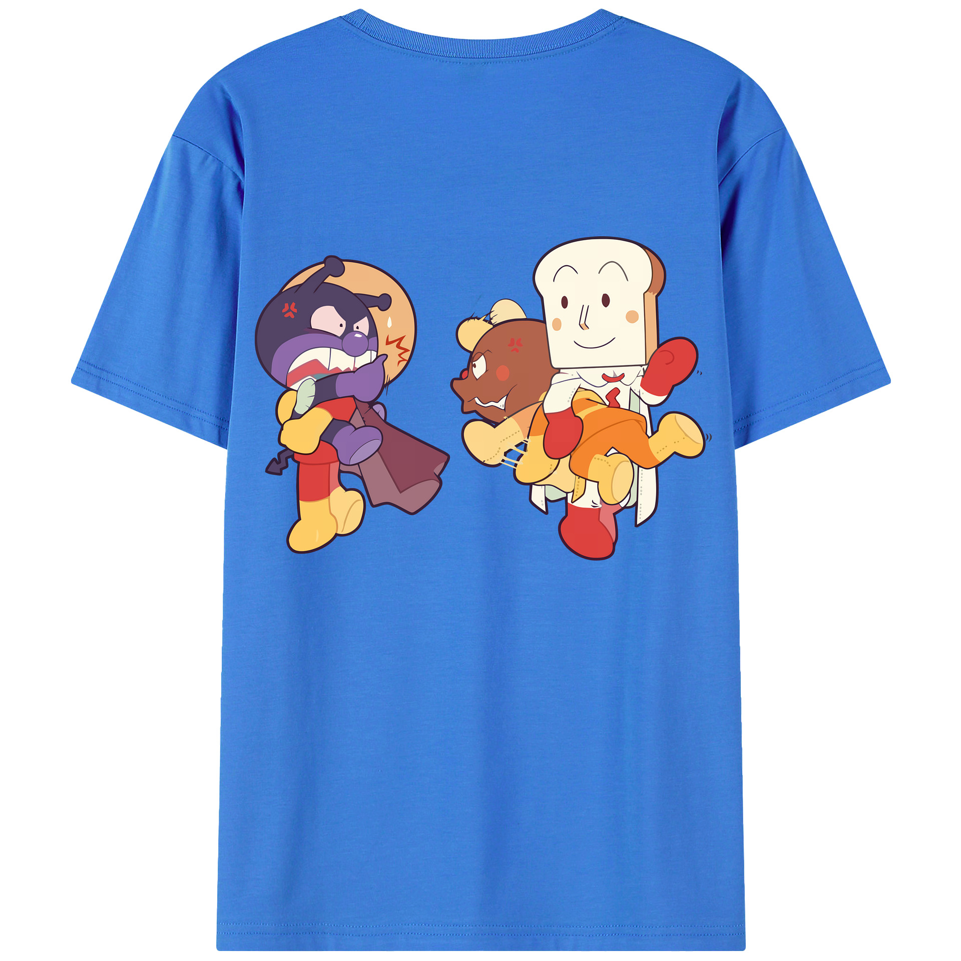 （画像用） アンパンマン Anpanman 綿100％ メンズ半袖Tシャツ（バックプリント） 通気性