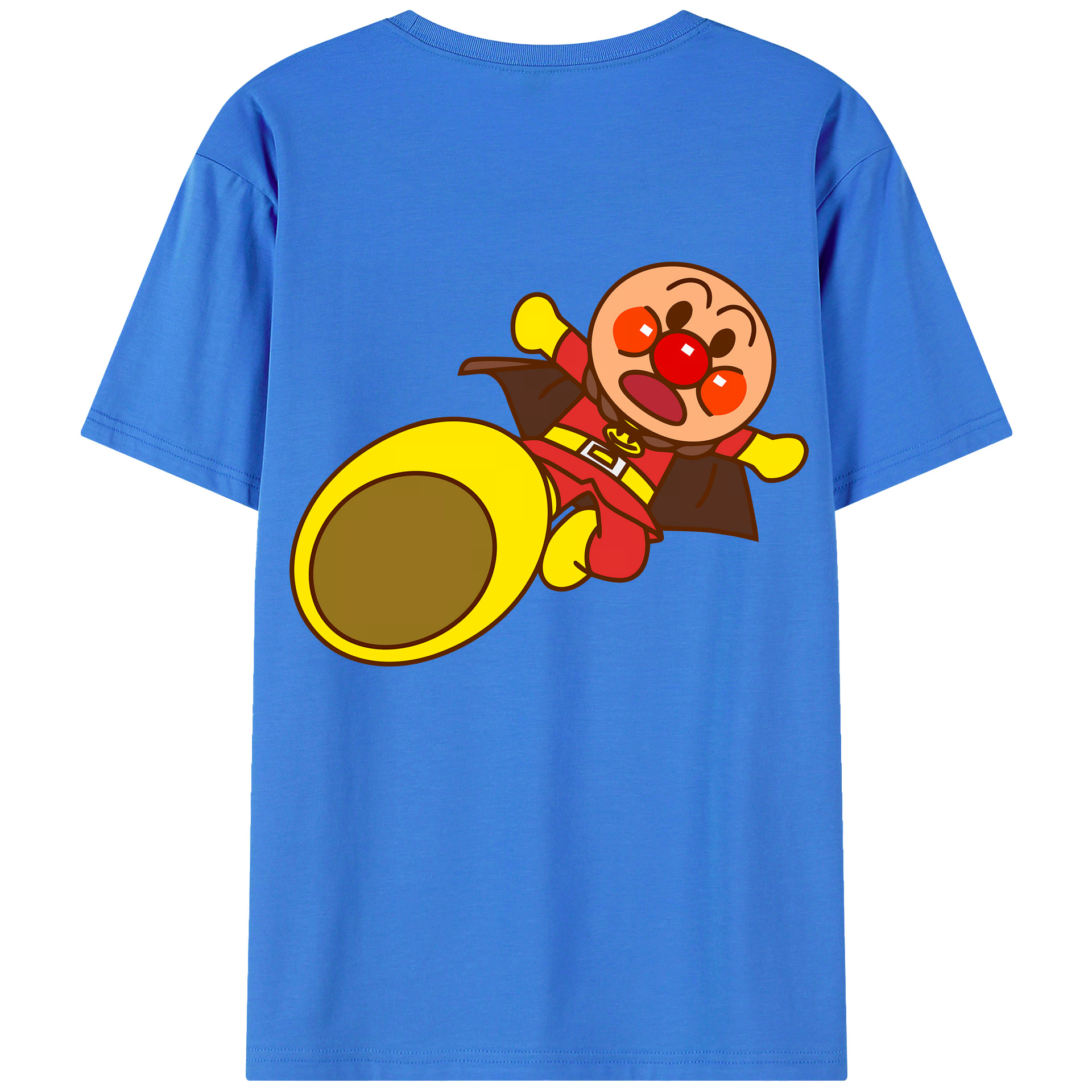 （画像用） アンパンマン Anpanman 綿100％ メンズ半袖Tシャツ（バックプリント） 通気性