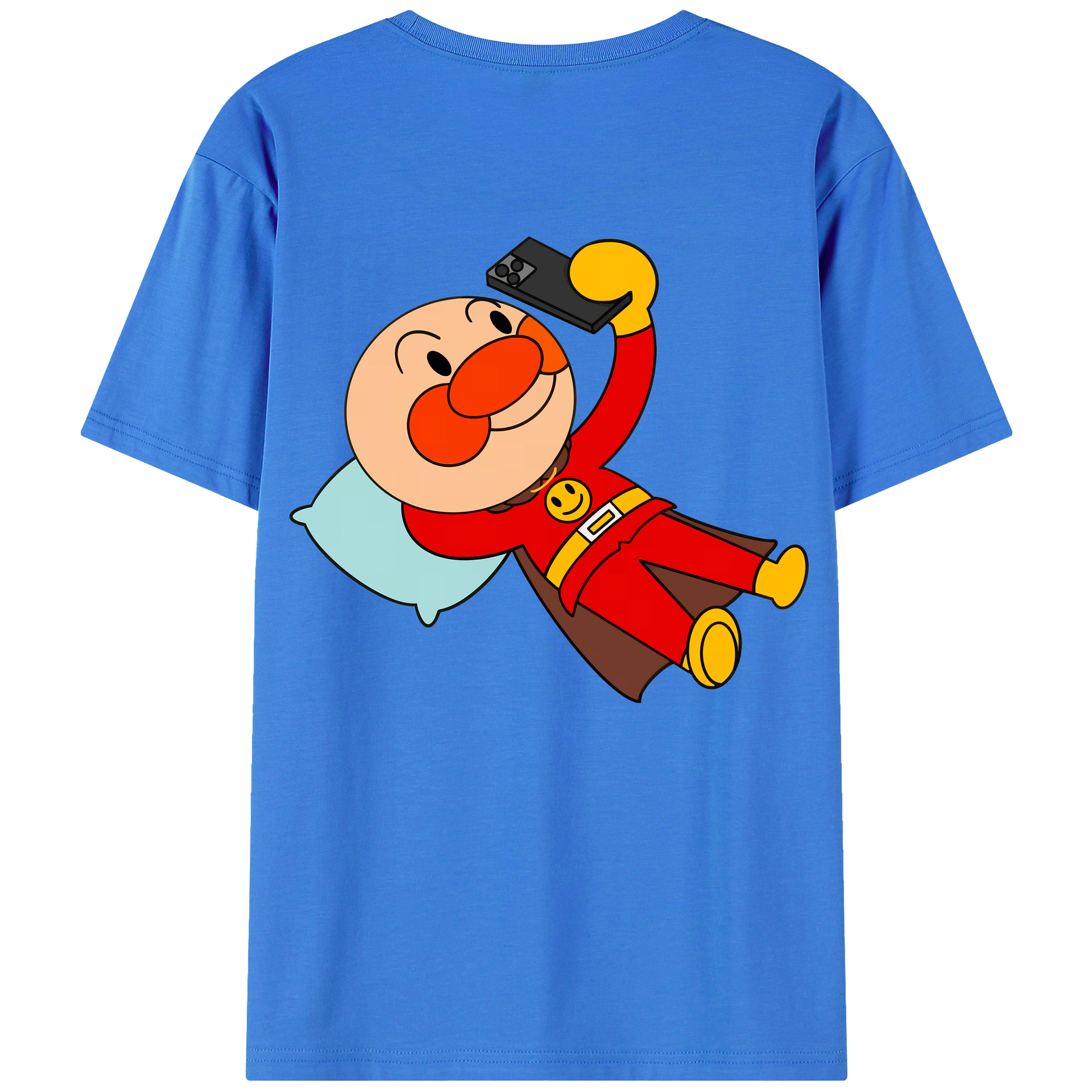 （画像用） アンパンマン Anpanman 綿100％ メンズ半袖Tシャツ（バックプリント） 通気性